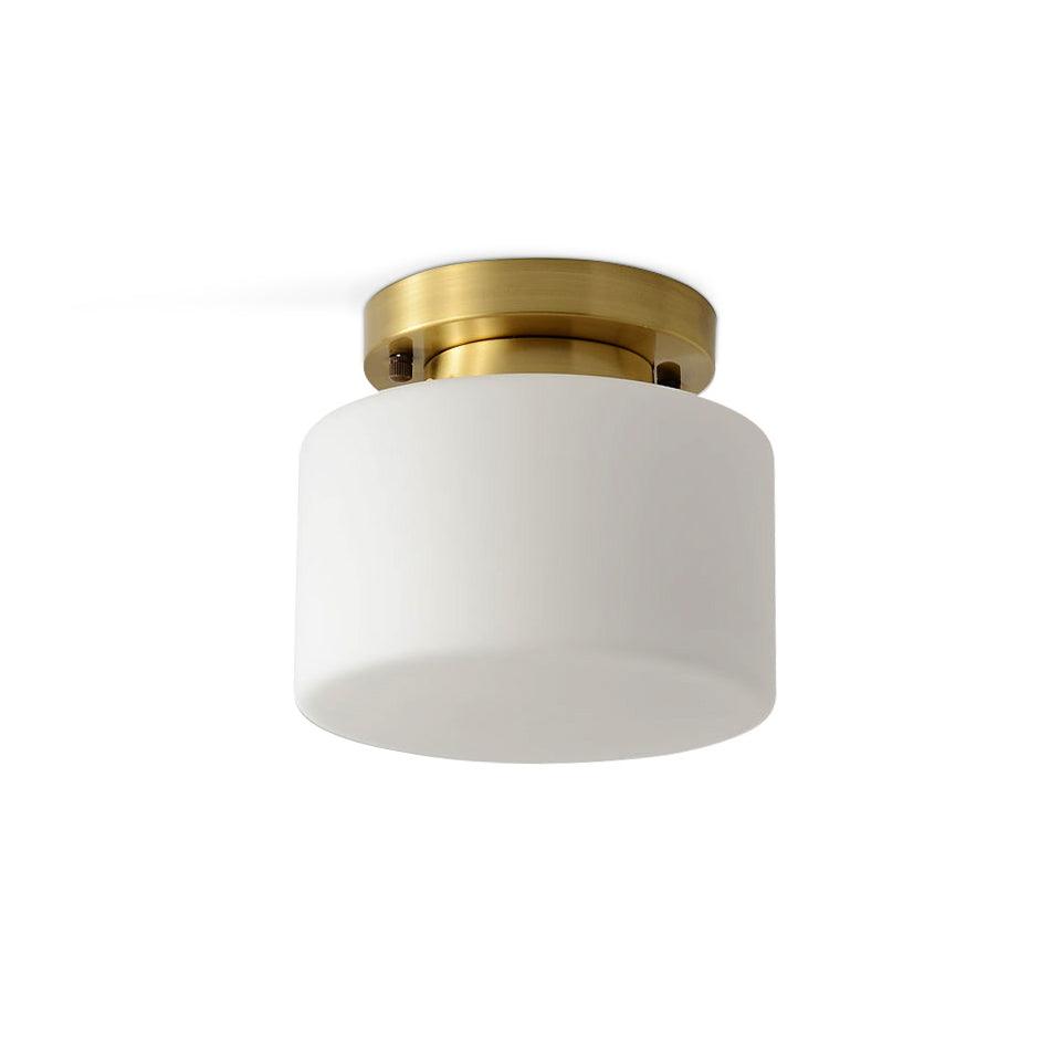 Elsilisra Nordic Art Brass Glass Flush Mount Ceiling Light