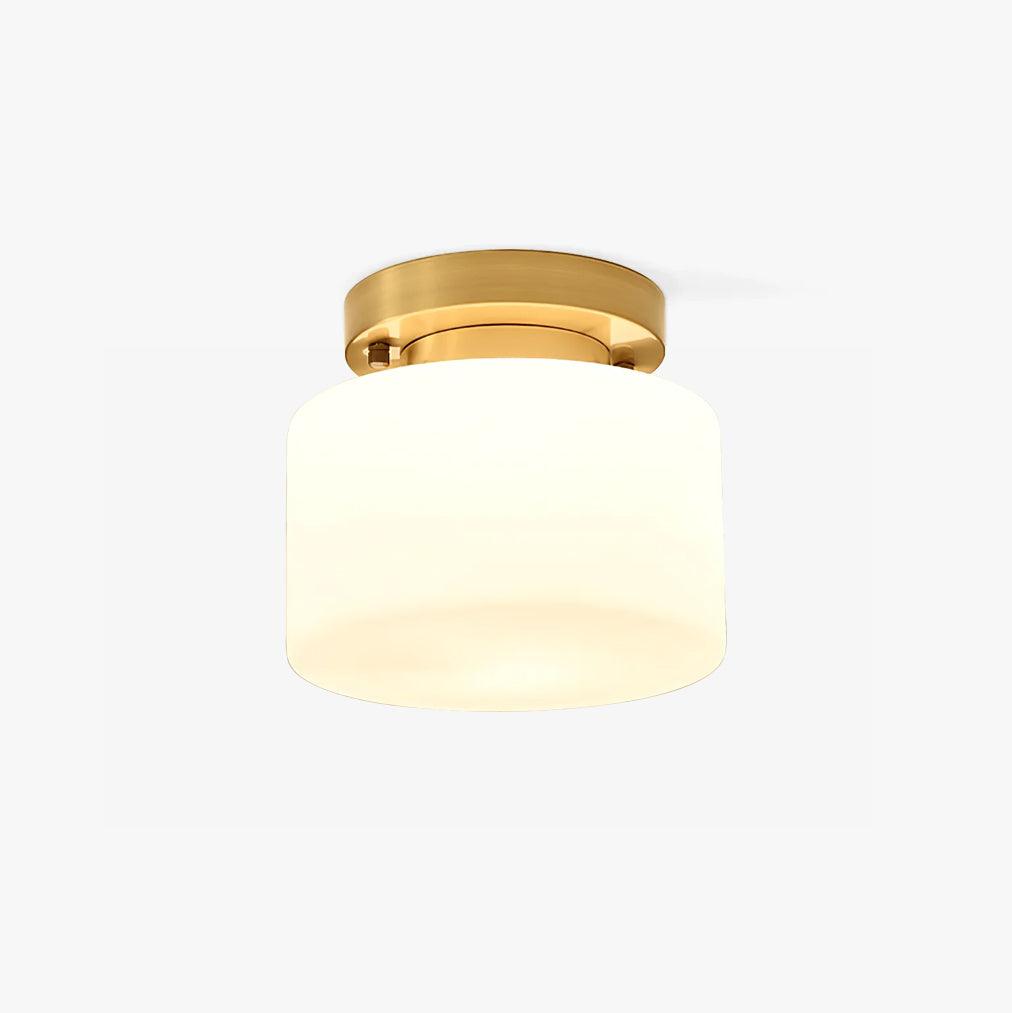 Elsilisra Nordic Art Brass Glass Flush Mount Ceiling Light