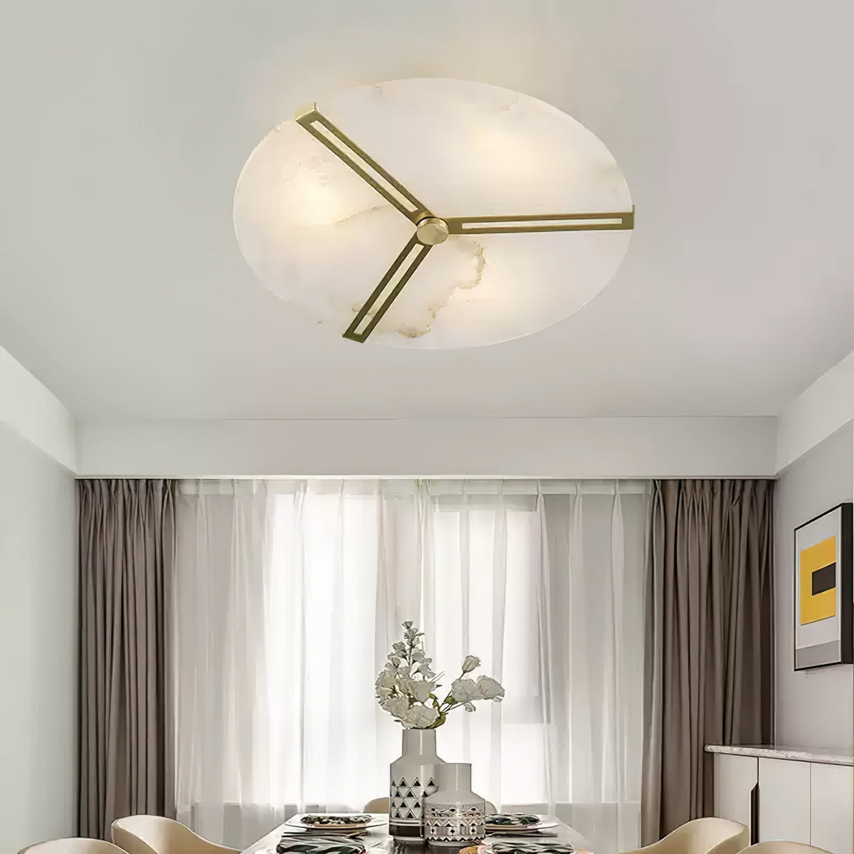 Avenielle Alabaster Flush Mount Ceiling Light