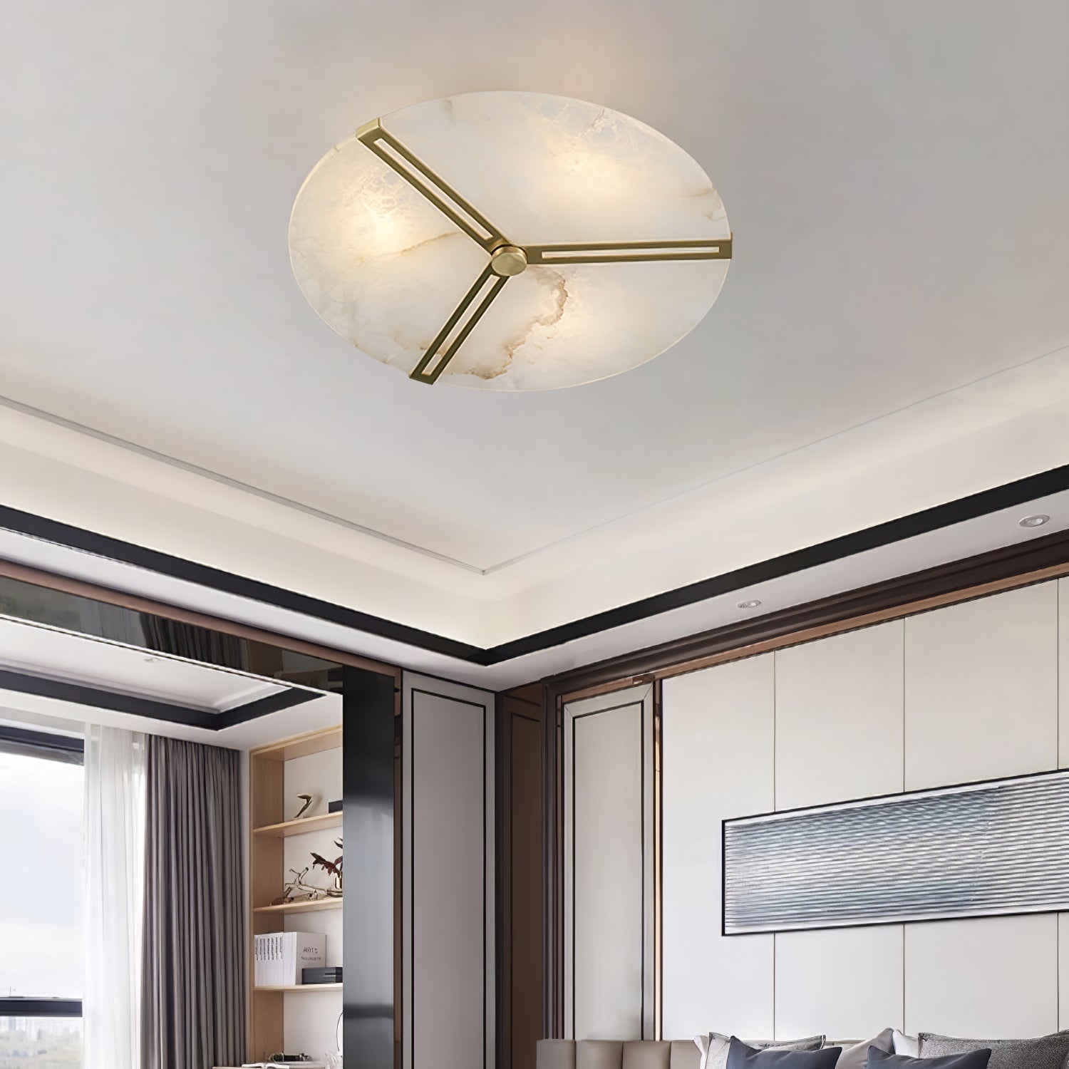 Avenielle Alabaster Flush Mount Ceiling Light