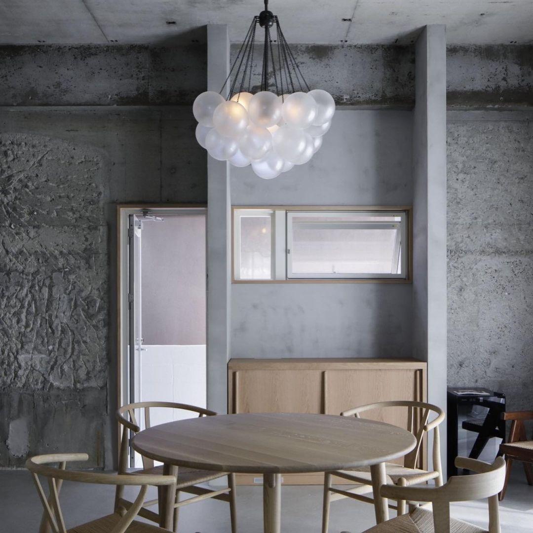 Eiririra Chandelier Bubble Frosted Glass