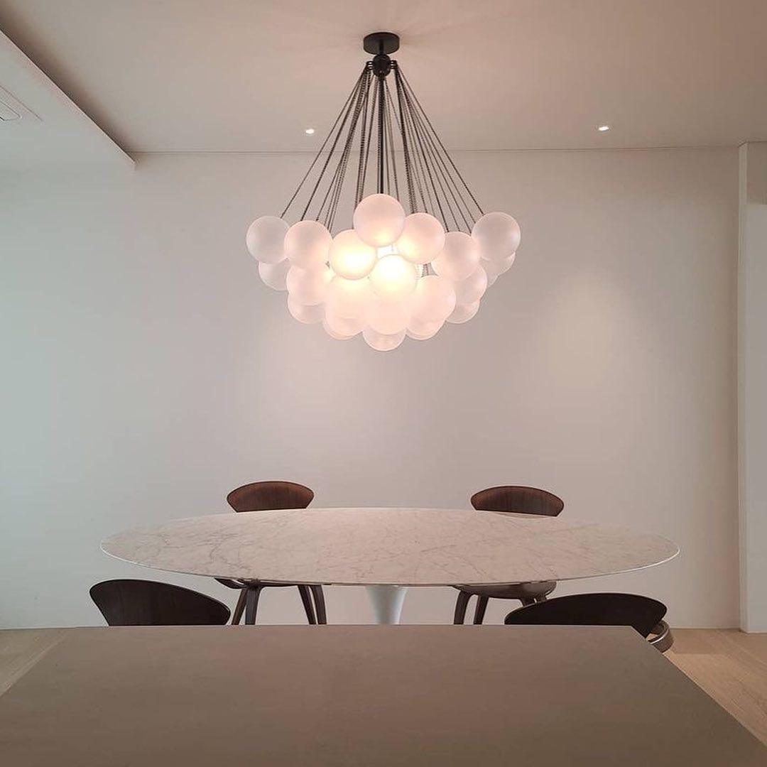 Eiririra Chandelier Bubble Frosted Glass