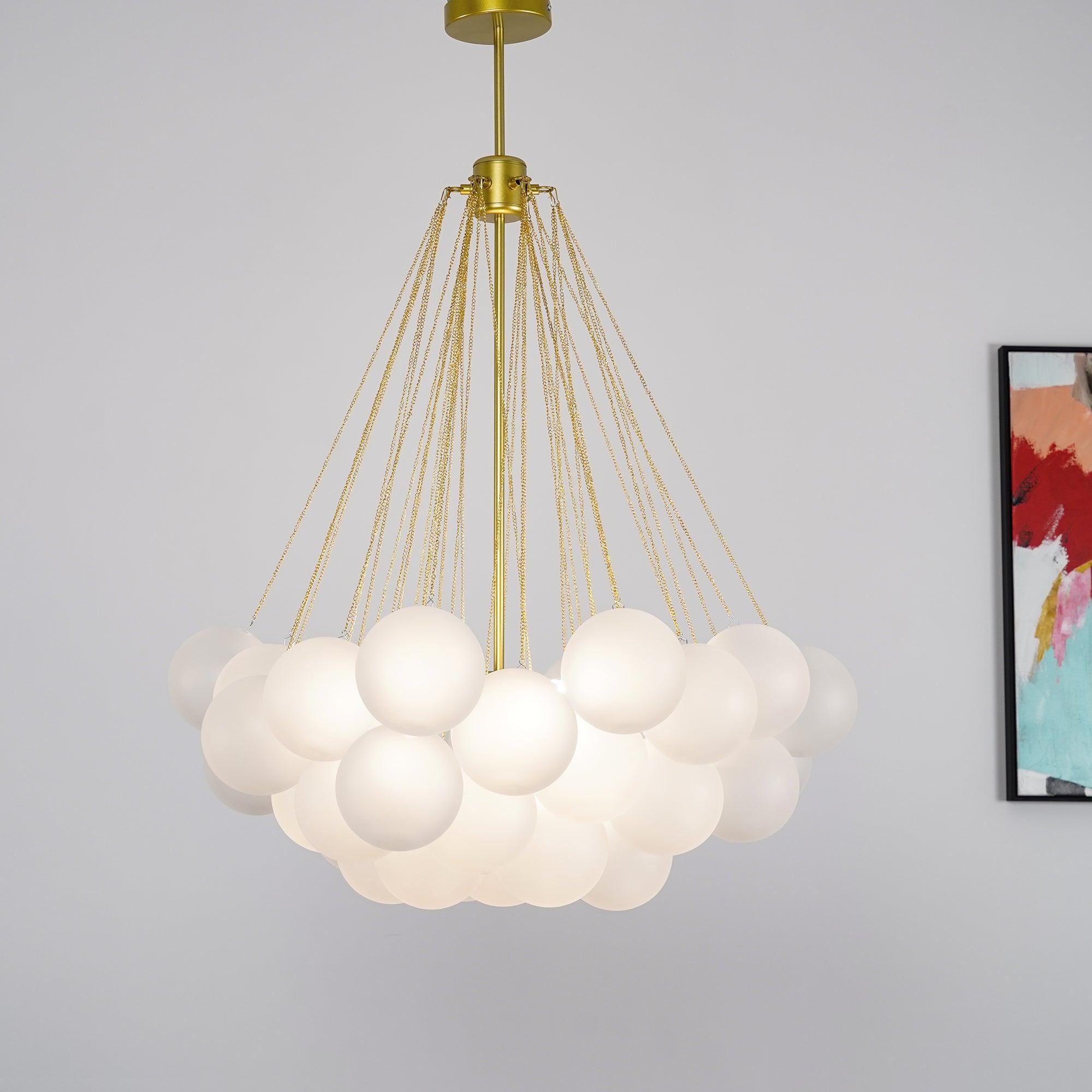 Eiririra Chandelier Bubble Frosted Glass