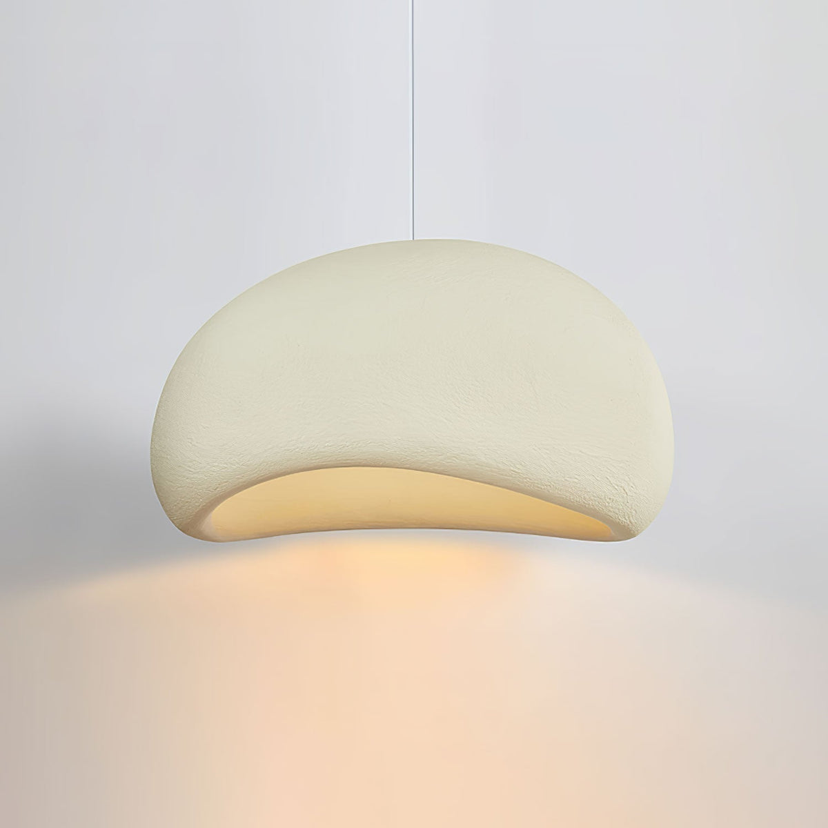 Ecor Pendant Lamp Plaster Half Dome Plug In Wabi Sabi