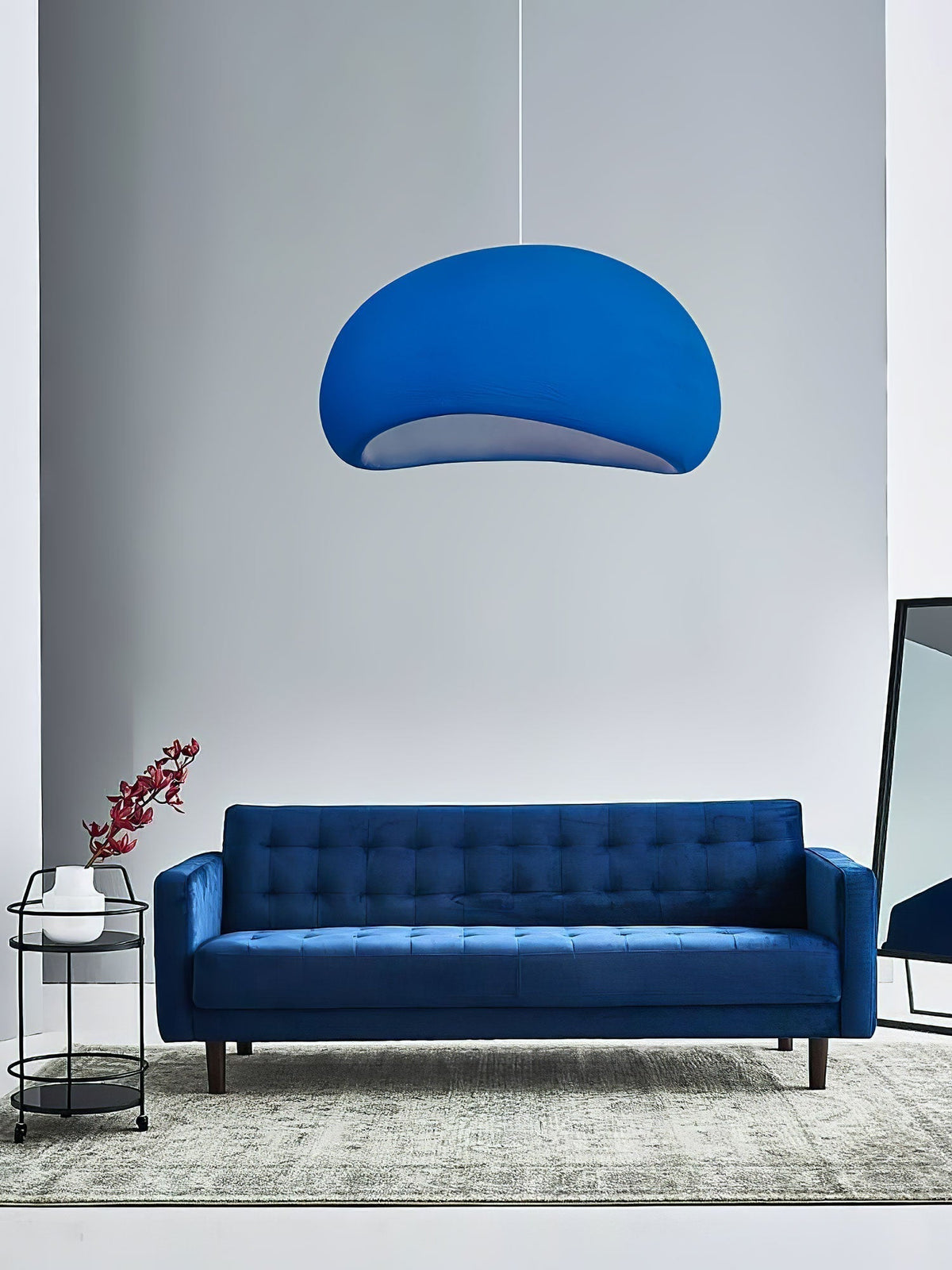 Ecor Pendant Lamp Plaster Half Dome Plug In Wabi Sabi