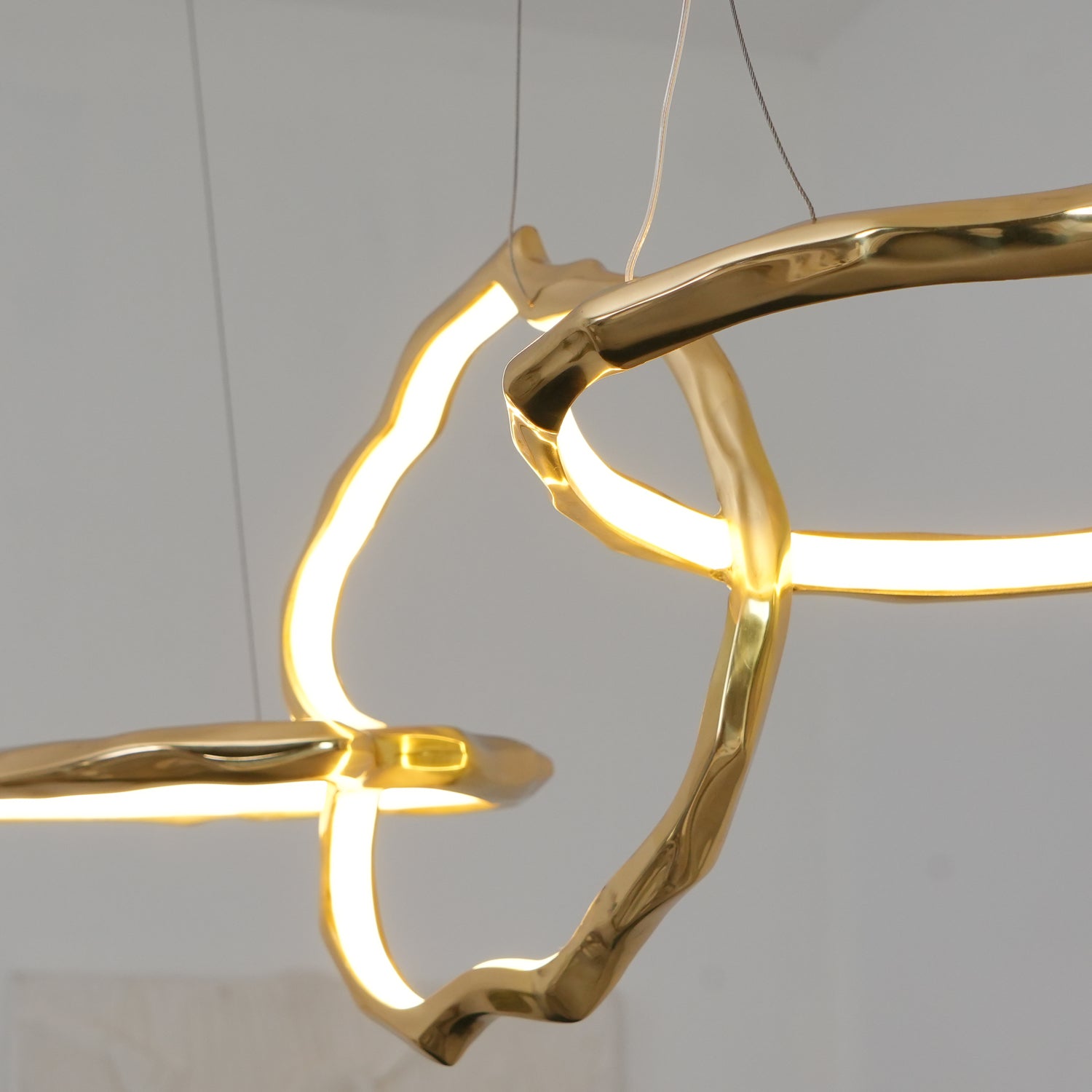Aballs Cloud Rings Series Brass Chandelier