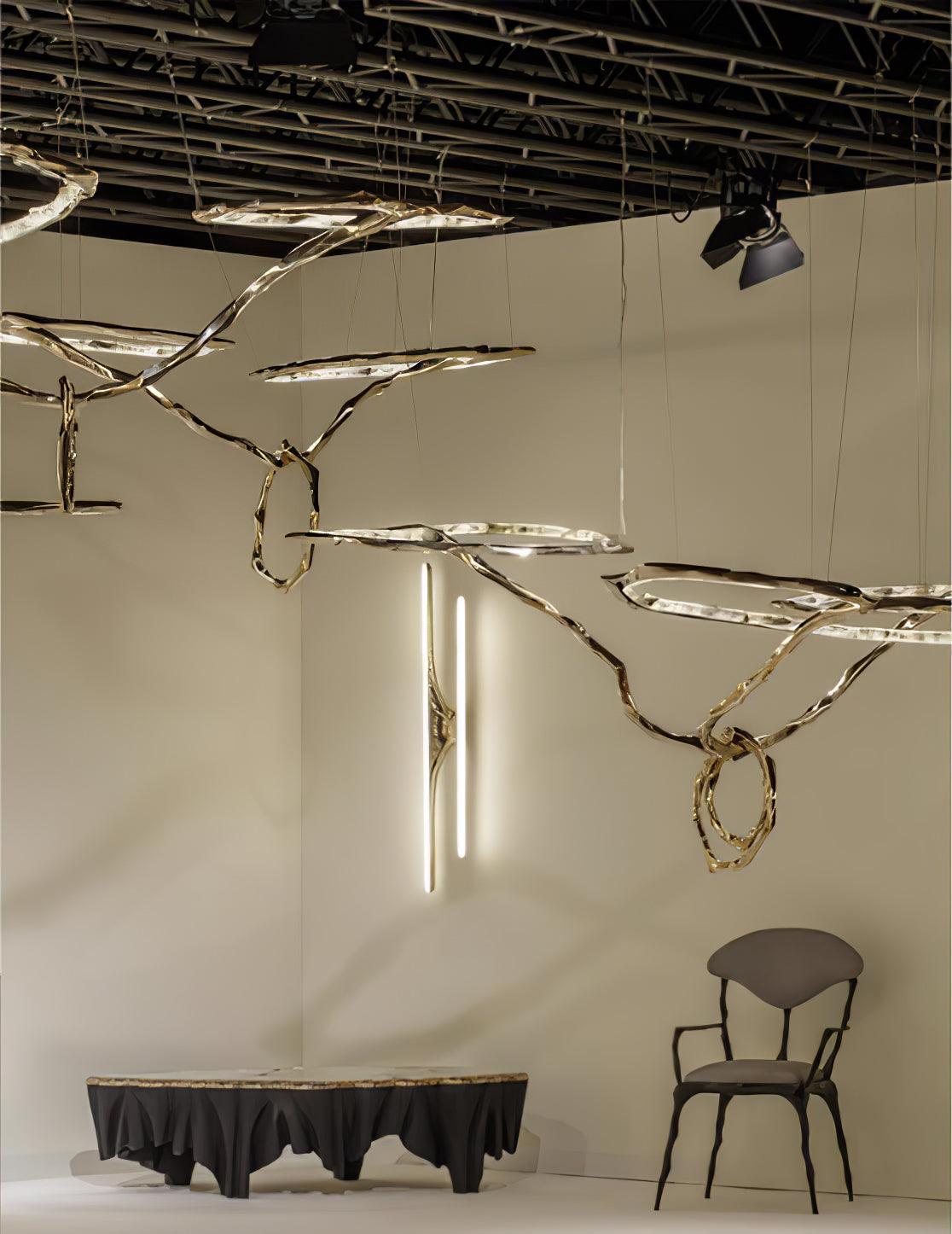 Aballs Cloud Rings Series Brass Chandelier