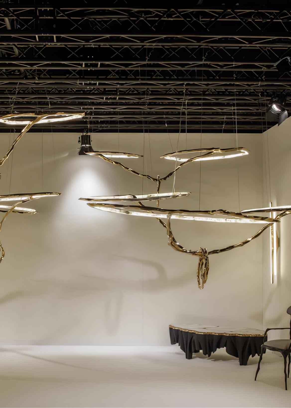 Aballs Cloud Rings Series Brass Chandelier