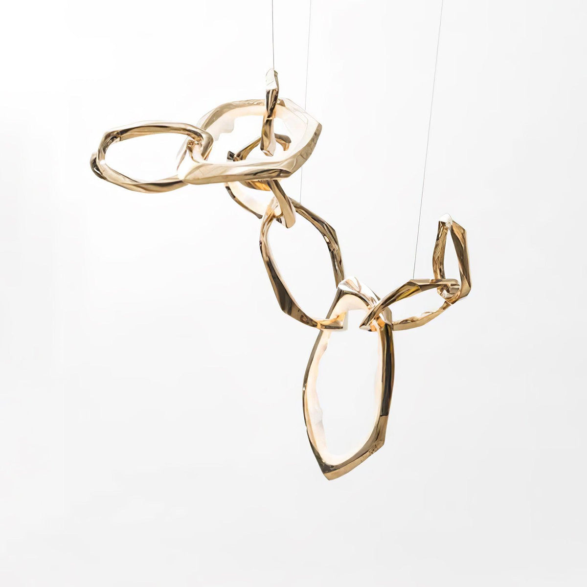 Aballs Cloud Rings Series Brass Chandelier