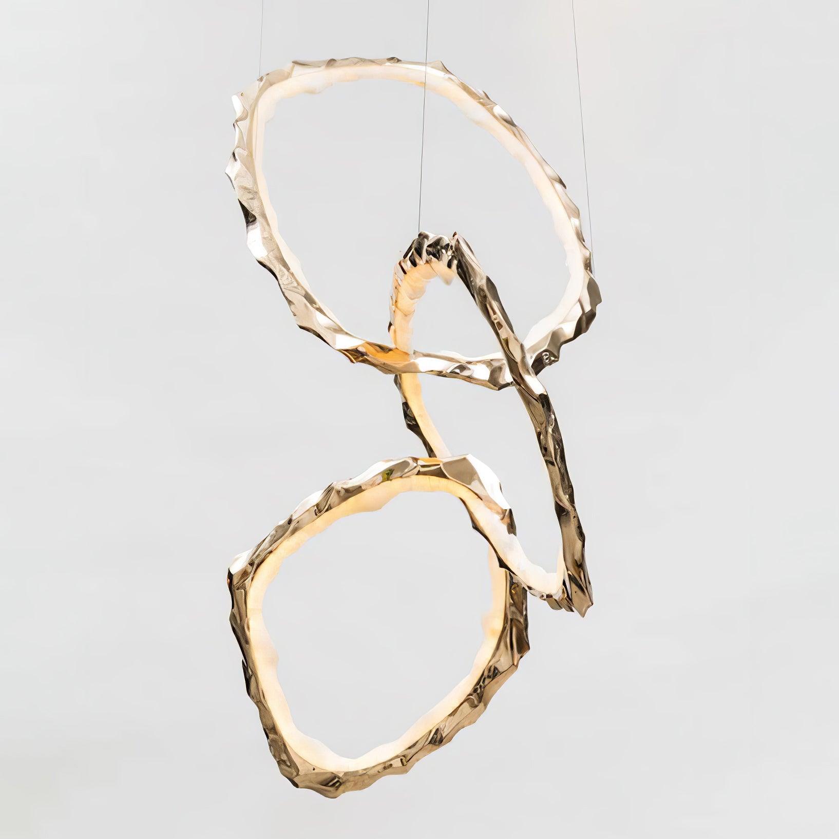 Aballs Cloud Rings Series Brass Chandelier
