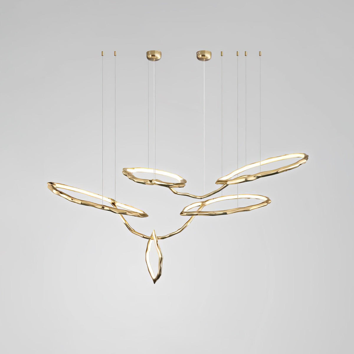 Aballs Cloud Rings Series Brass Chandelier