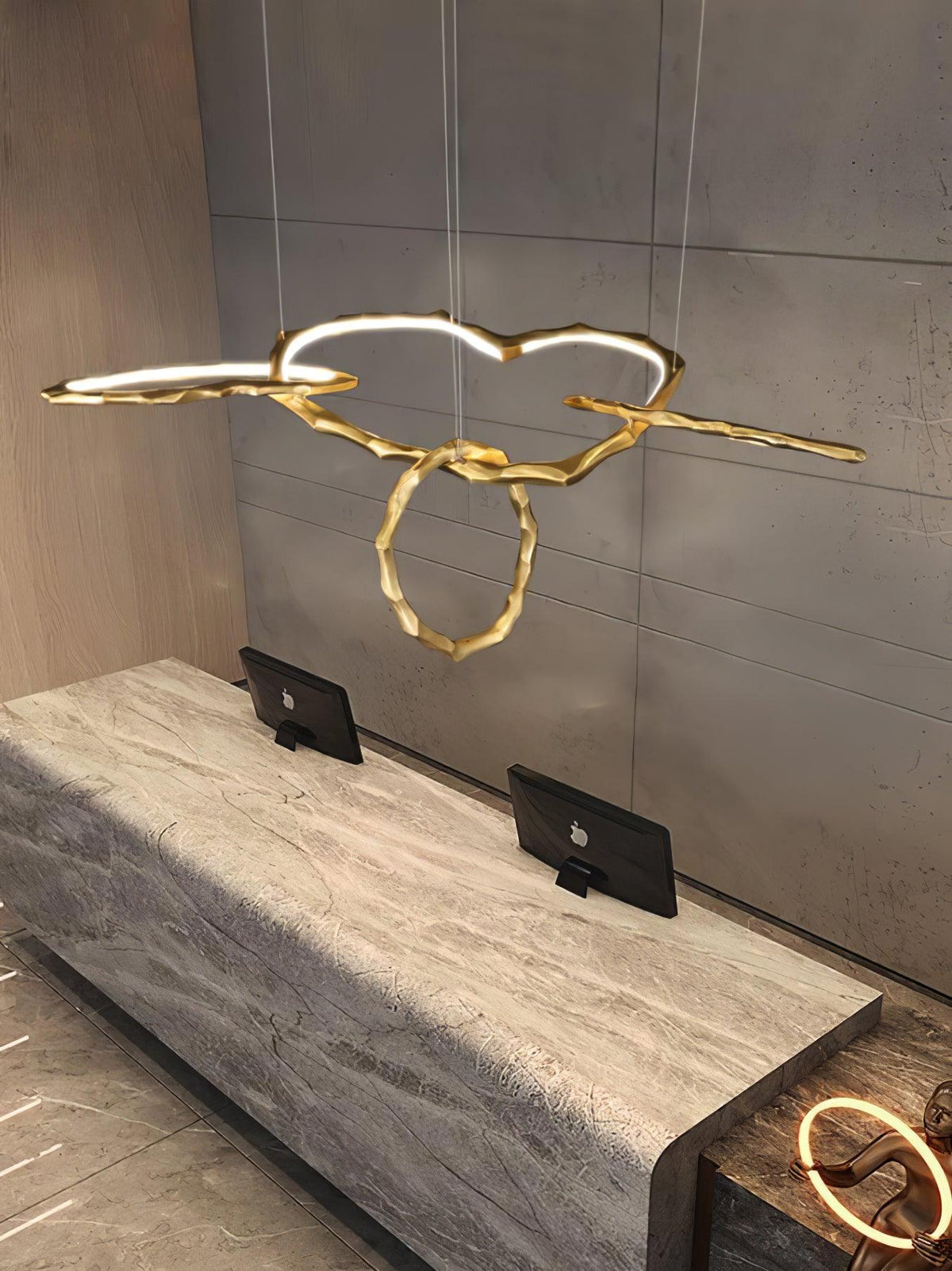 Aballs Cloud Rings Series Brass Chandelier