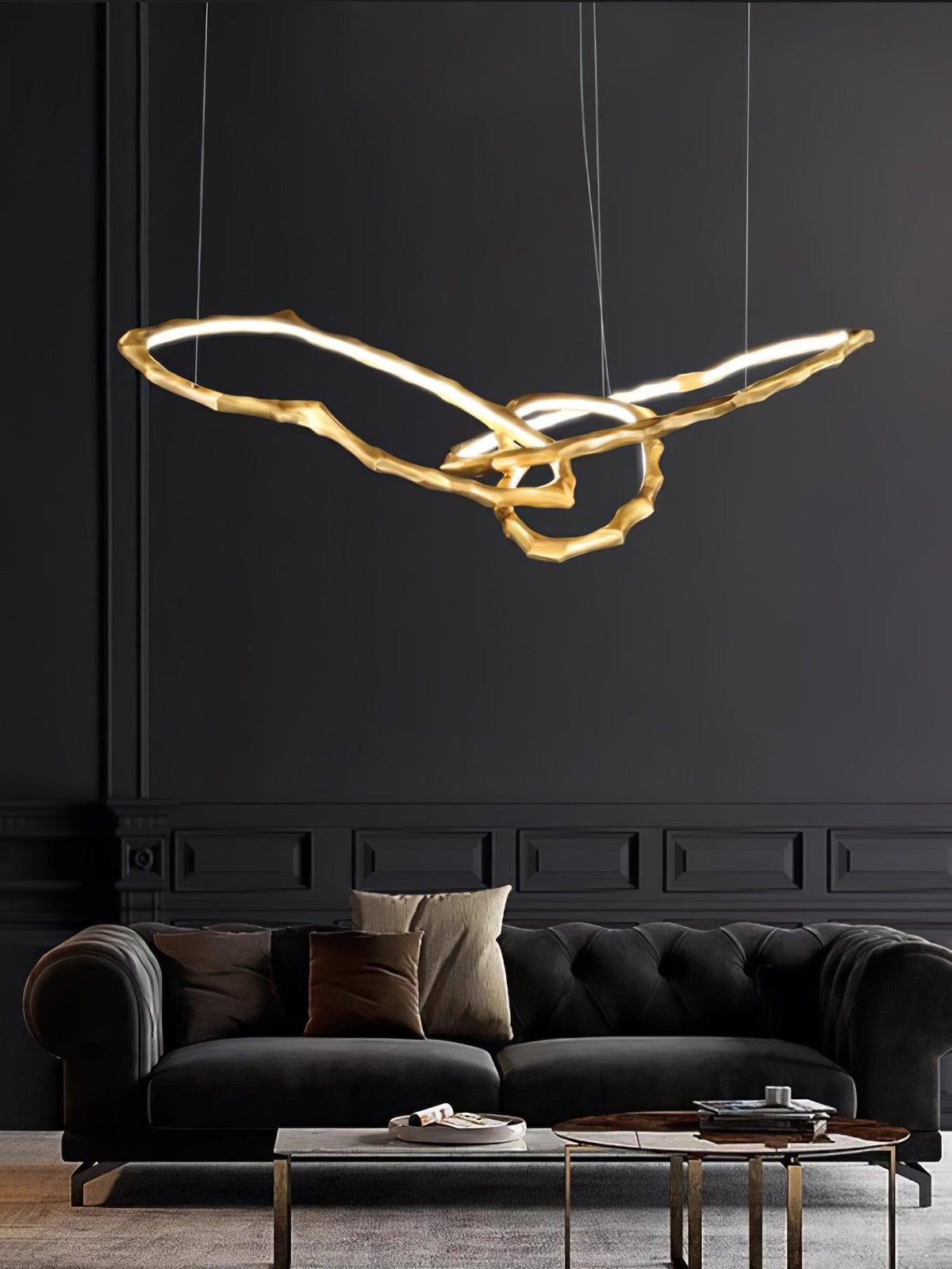 Aballs Cloud Rings Series Brass Chandelier