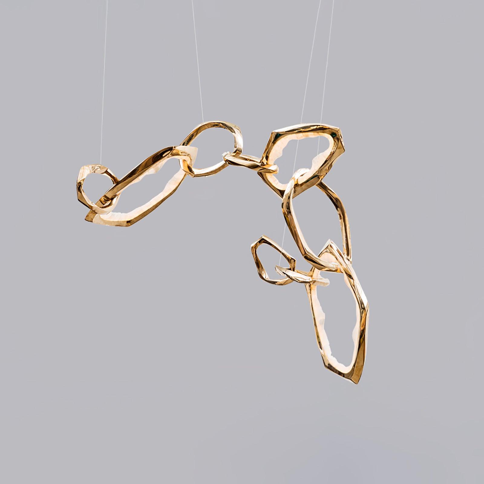 Aballs Cloud Rings Series Brass Chandelier