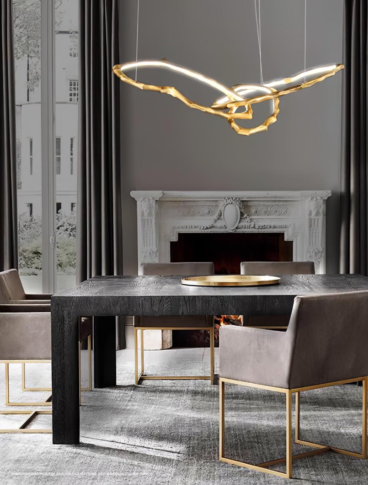 Aballs Cloud Rings Series Brass Chandelier