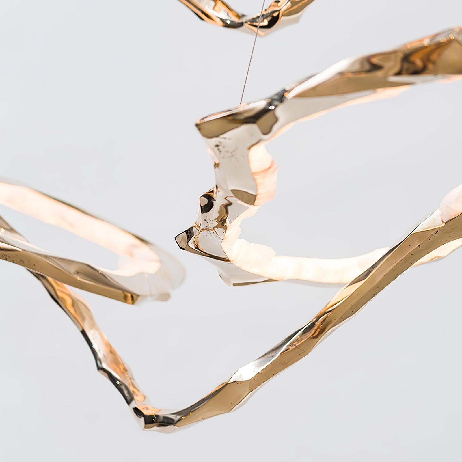 Aballs Cloud Rings Series Brass Chandelier