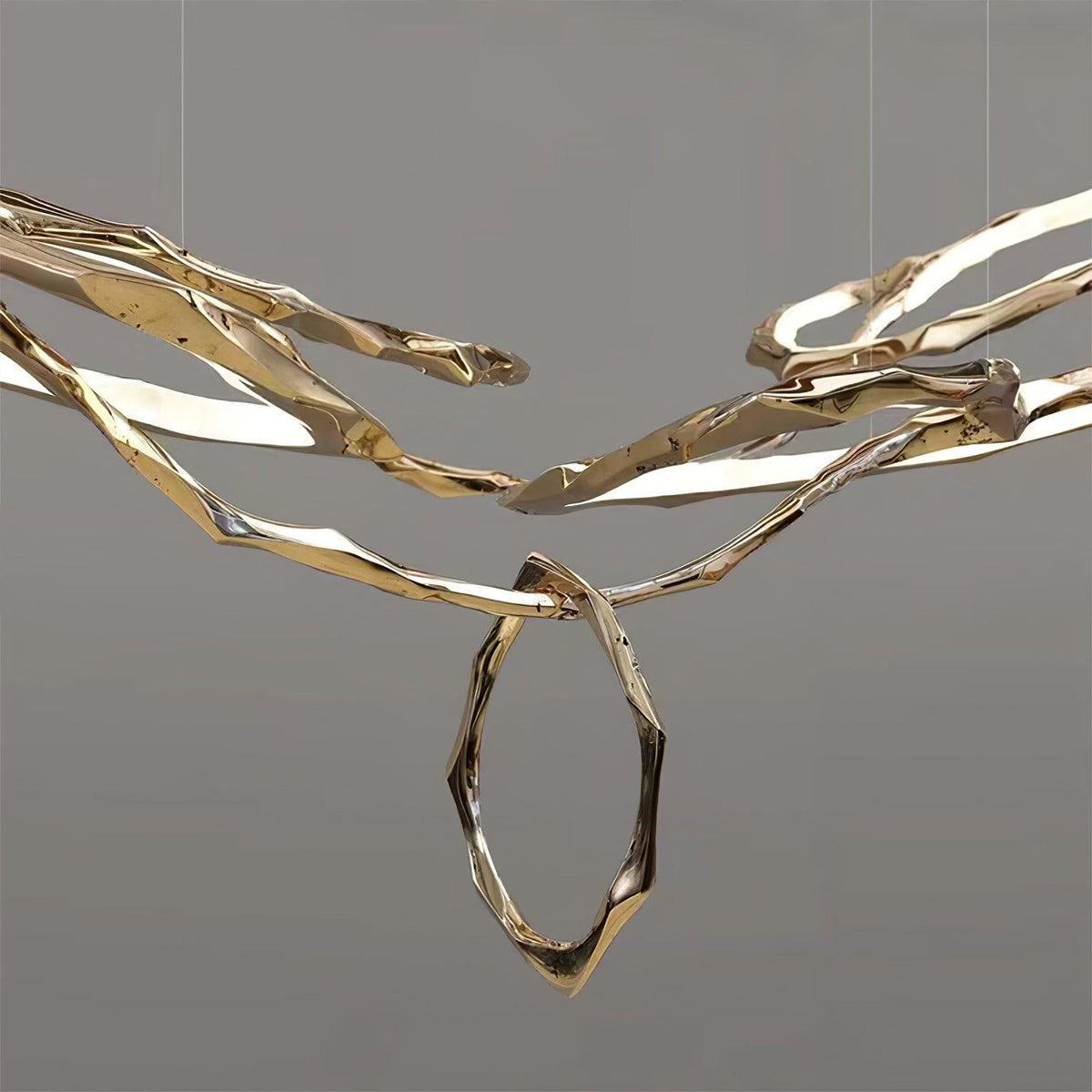 Aballs Cloud Rings Series Brass Chandelier