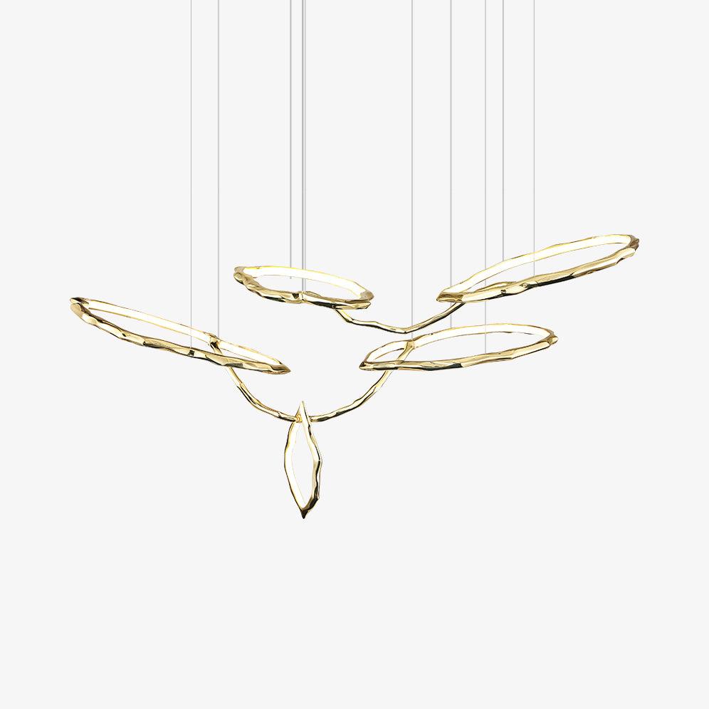 Aballs Cloud Rings Series Brass Chandelier