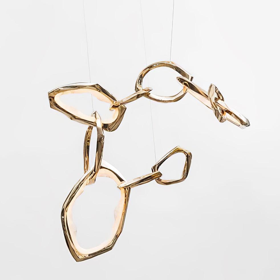 Aballs Cloud Rings Series Brass Chandelier