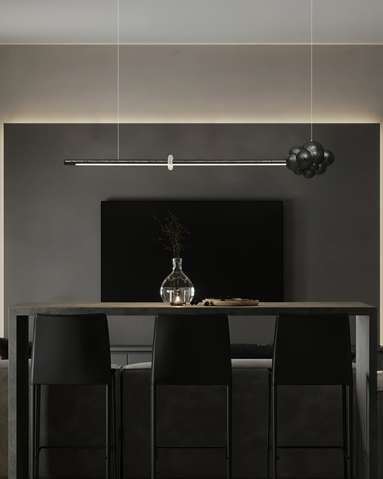 Sylisia Pendant Lamp Wood Stick Cloud Minimalist