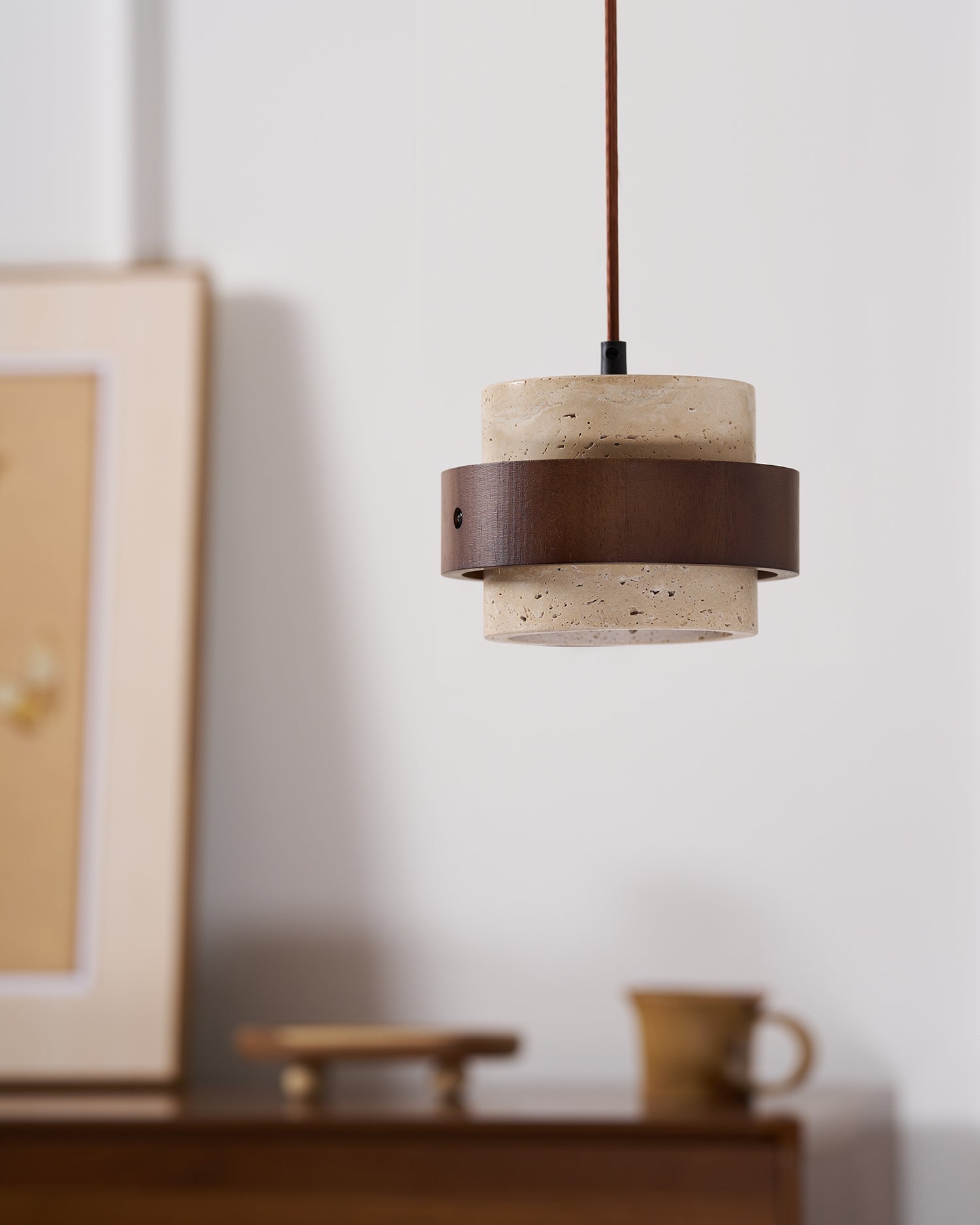 Perra Pendant Light Travertine - Neutral Decor
