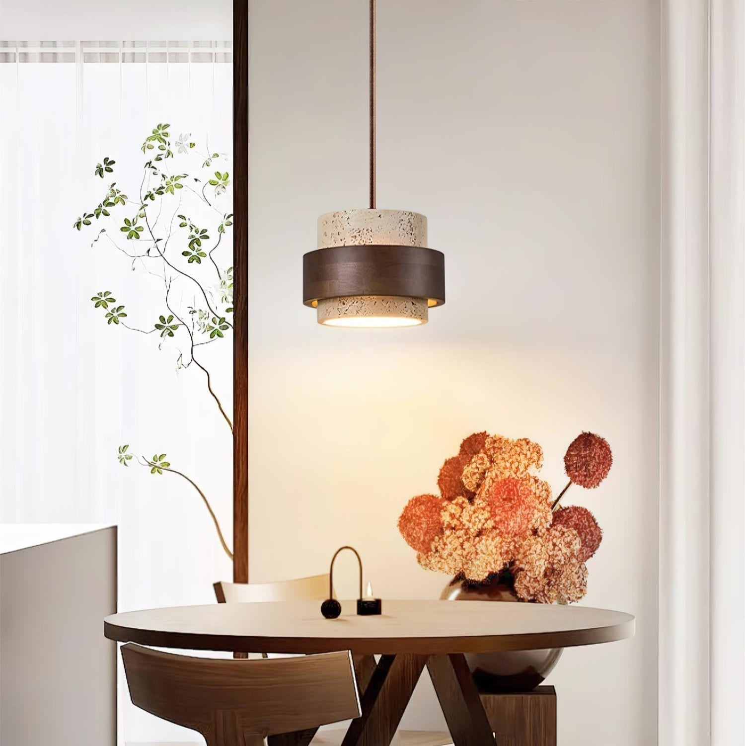 Perra Pendant Light Travertine - Neutral Decor