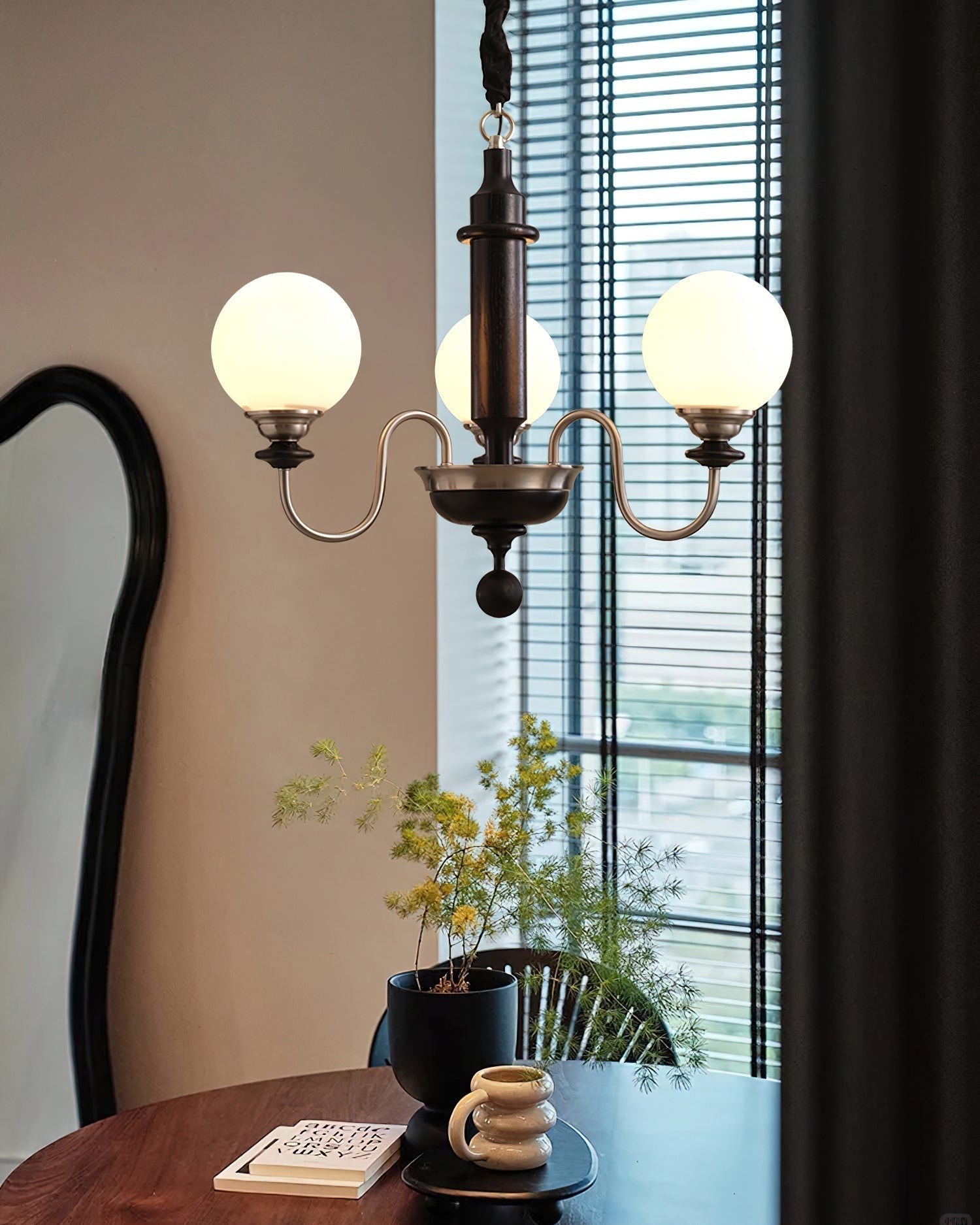Celoira Vintage Brass Glass Chandelier