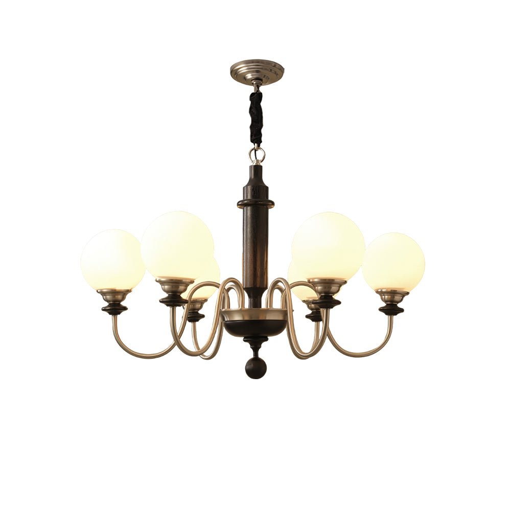 Celoira Vintage Brass Glass Chandelier