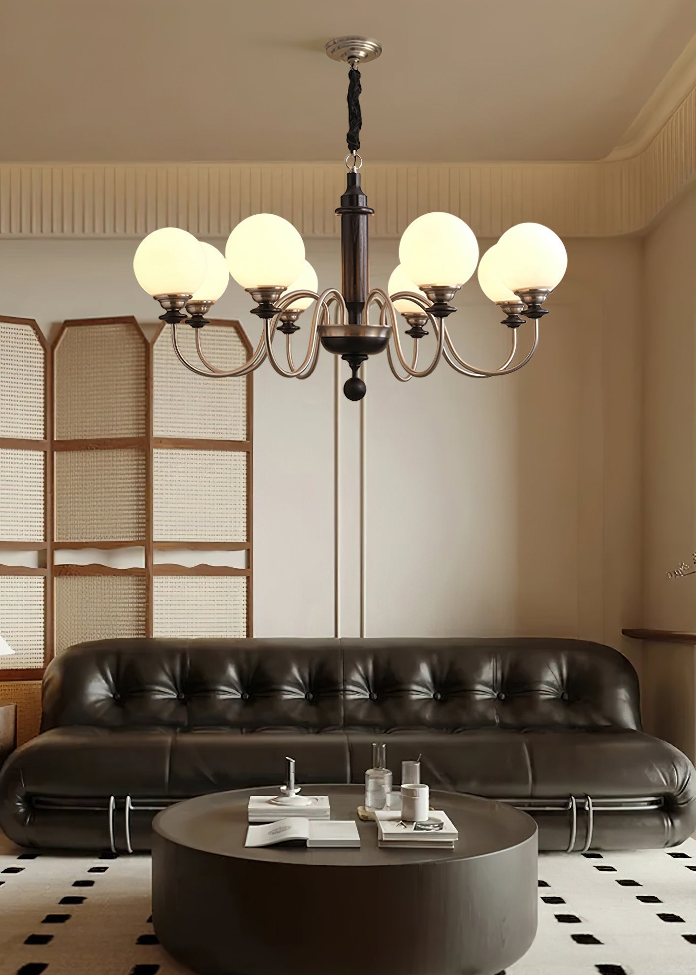 Celoira Vintage Brass Glass Chandelier