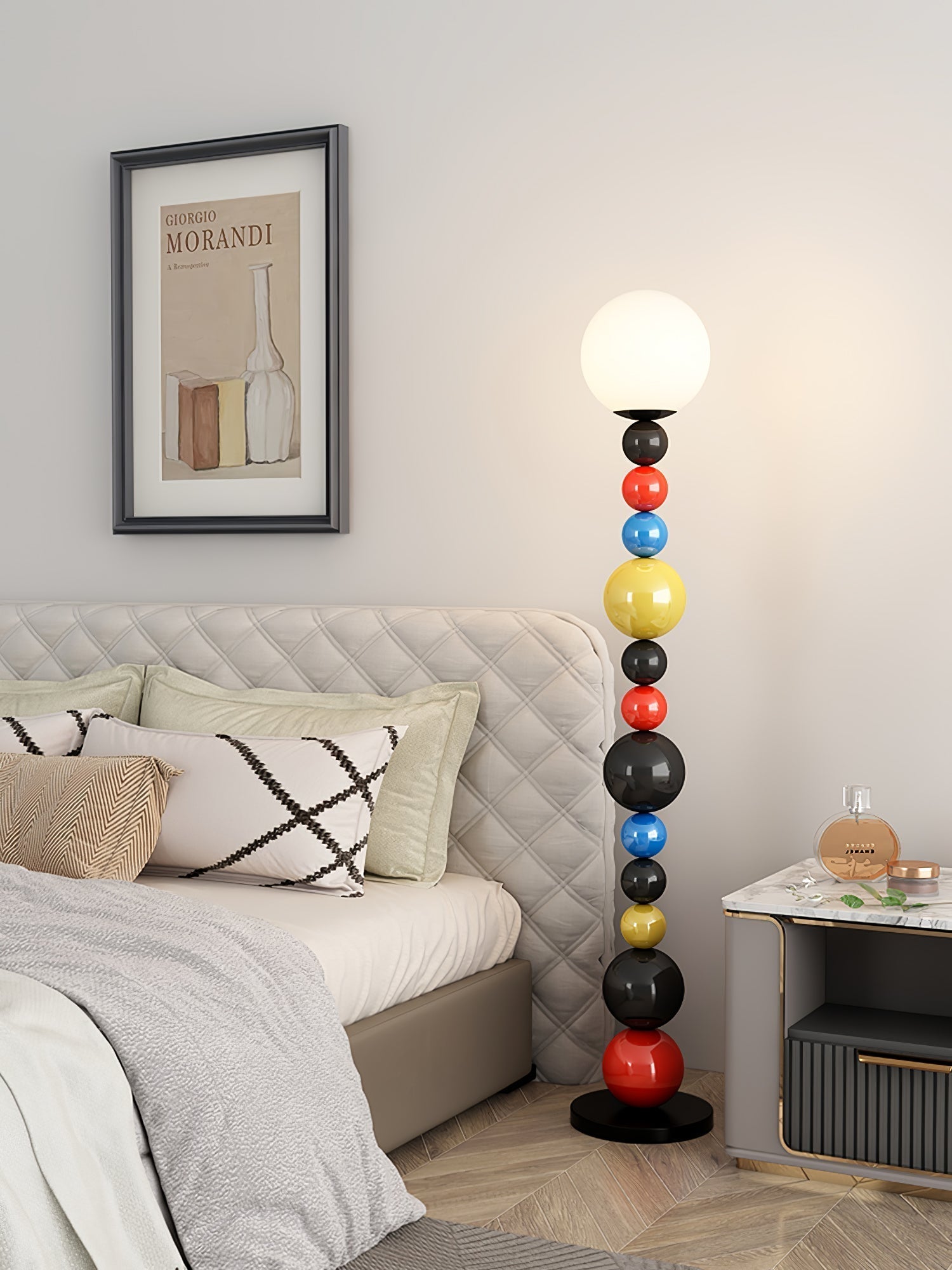 Zoriel Glass Artistic Floor Lamp