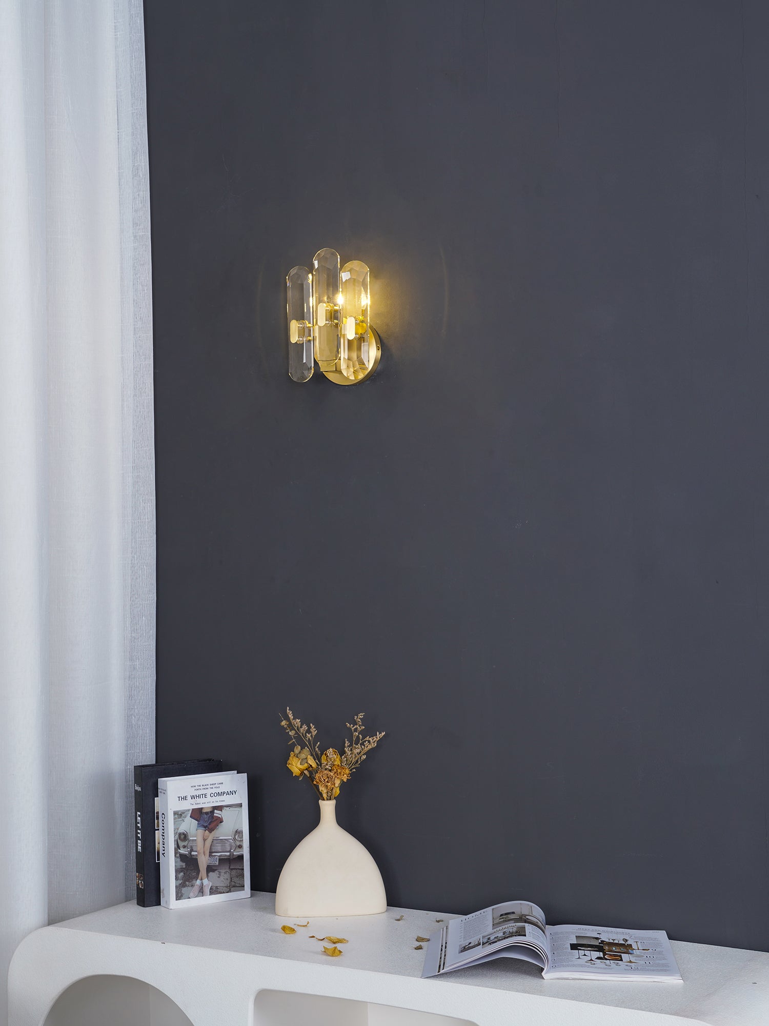 Kristy Postmodern Luxury Crystal Sconce Wall Lamp - Neutral Decor