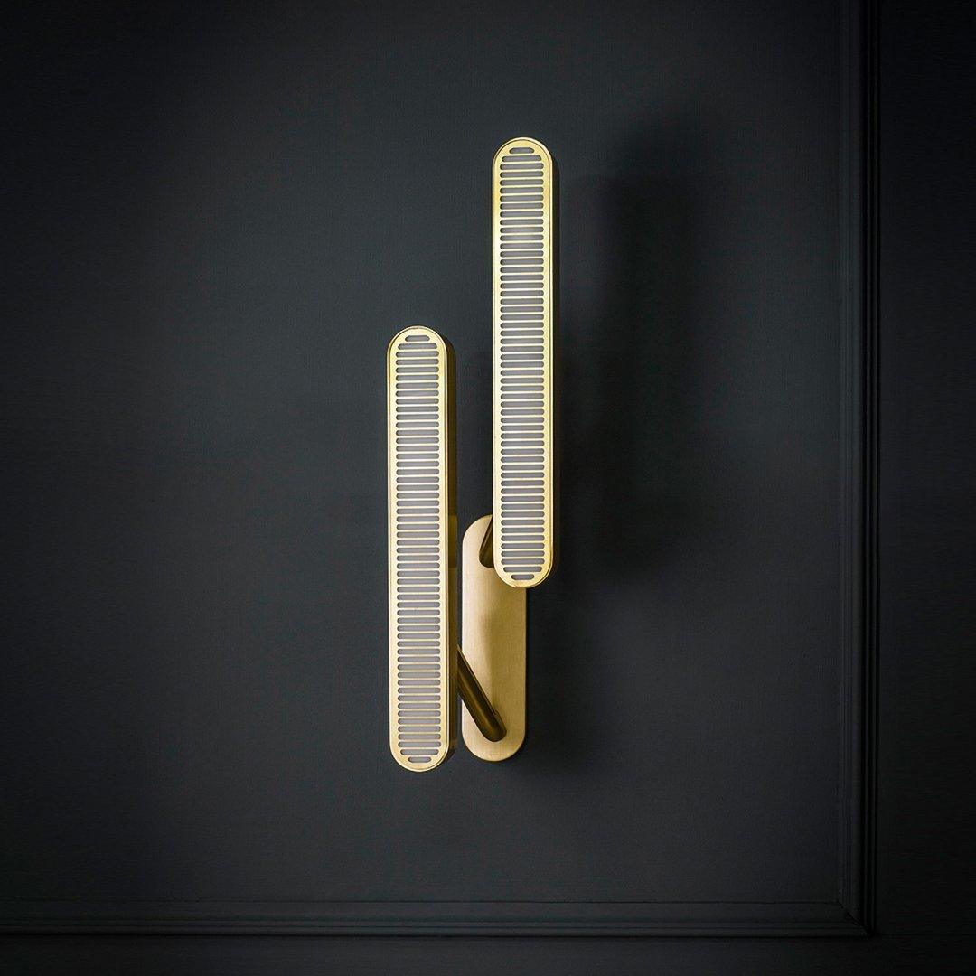 Oriararia Wall Lamp Brass Slotted Grill