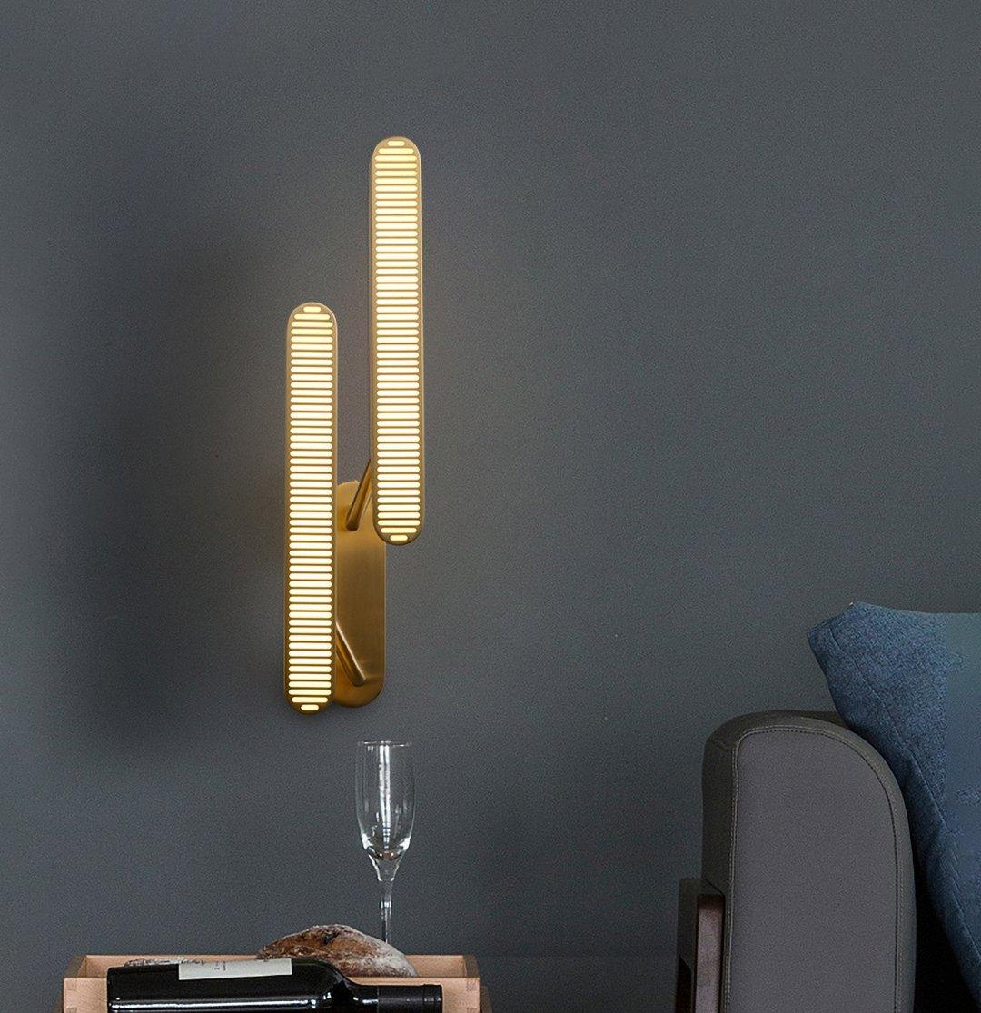 Oriararia Wall Lamp Brass Slotted Grill