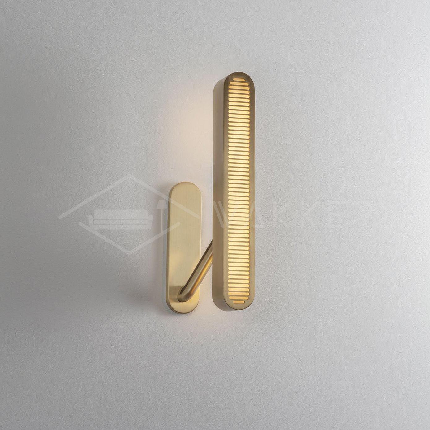 Oriararia Wall Lamp Brass Slotted Grill