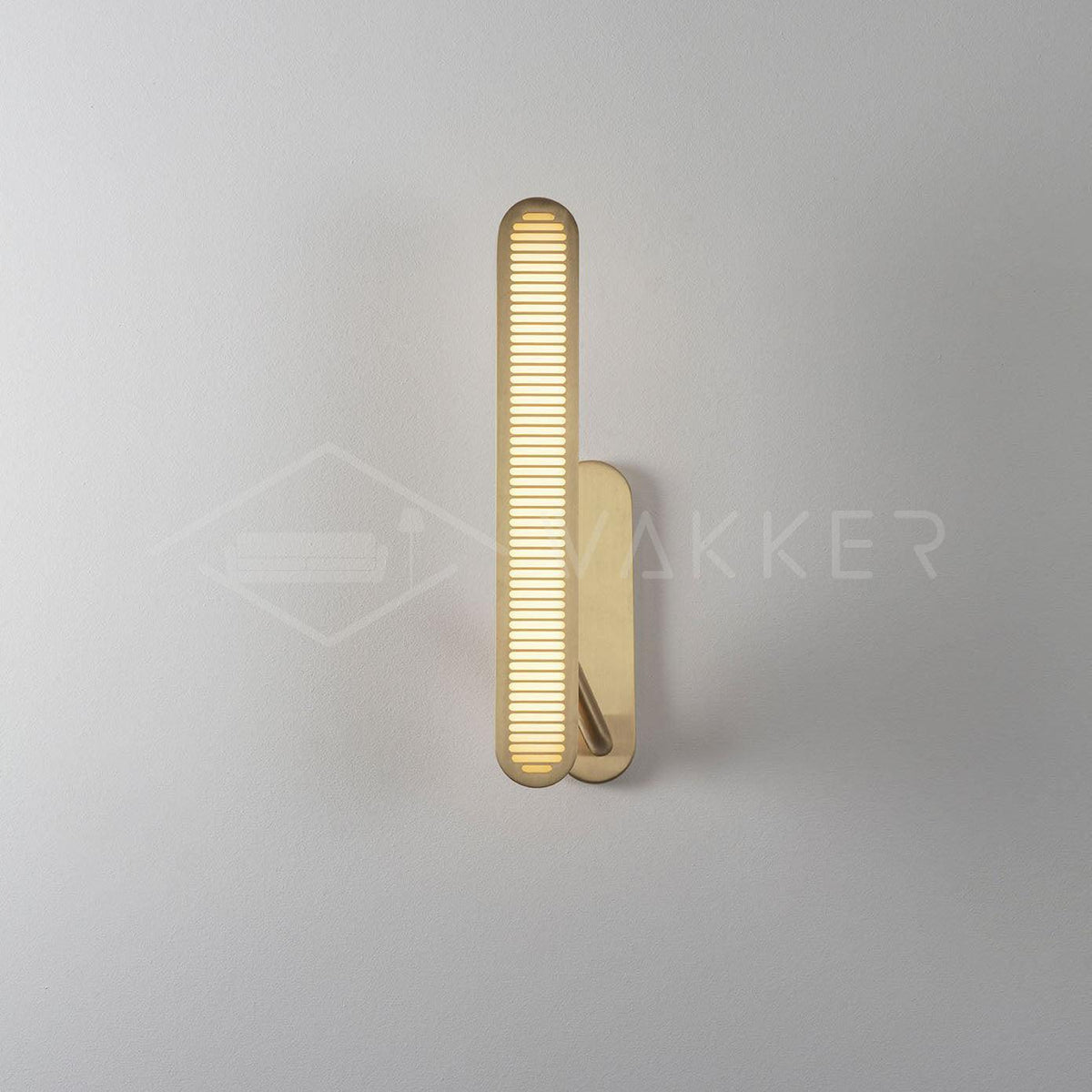 Oriararia Wall Lamp Brass Slotted Grill