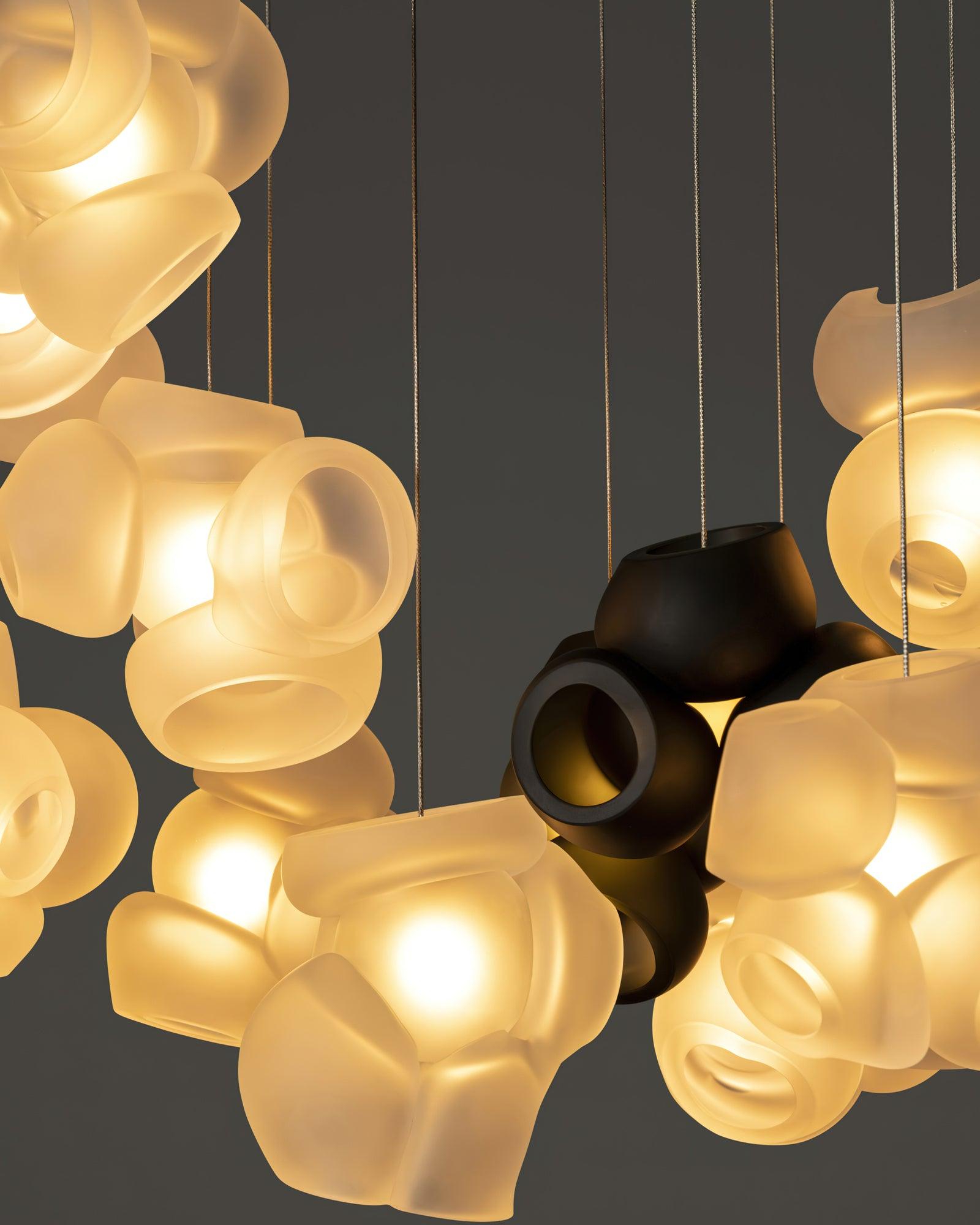 Ursa Bubbles Cluster Glass Pendant Light