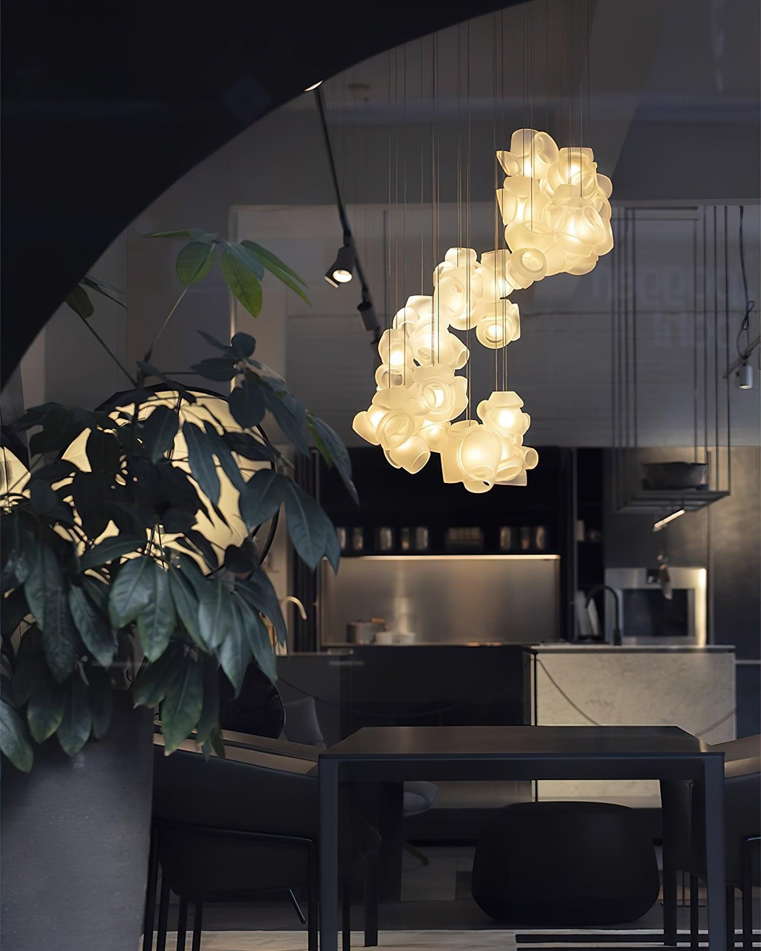 Ursa Bubbles Cluster Glass Pendant Light