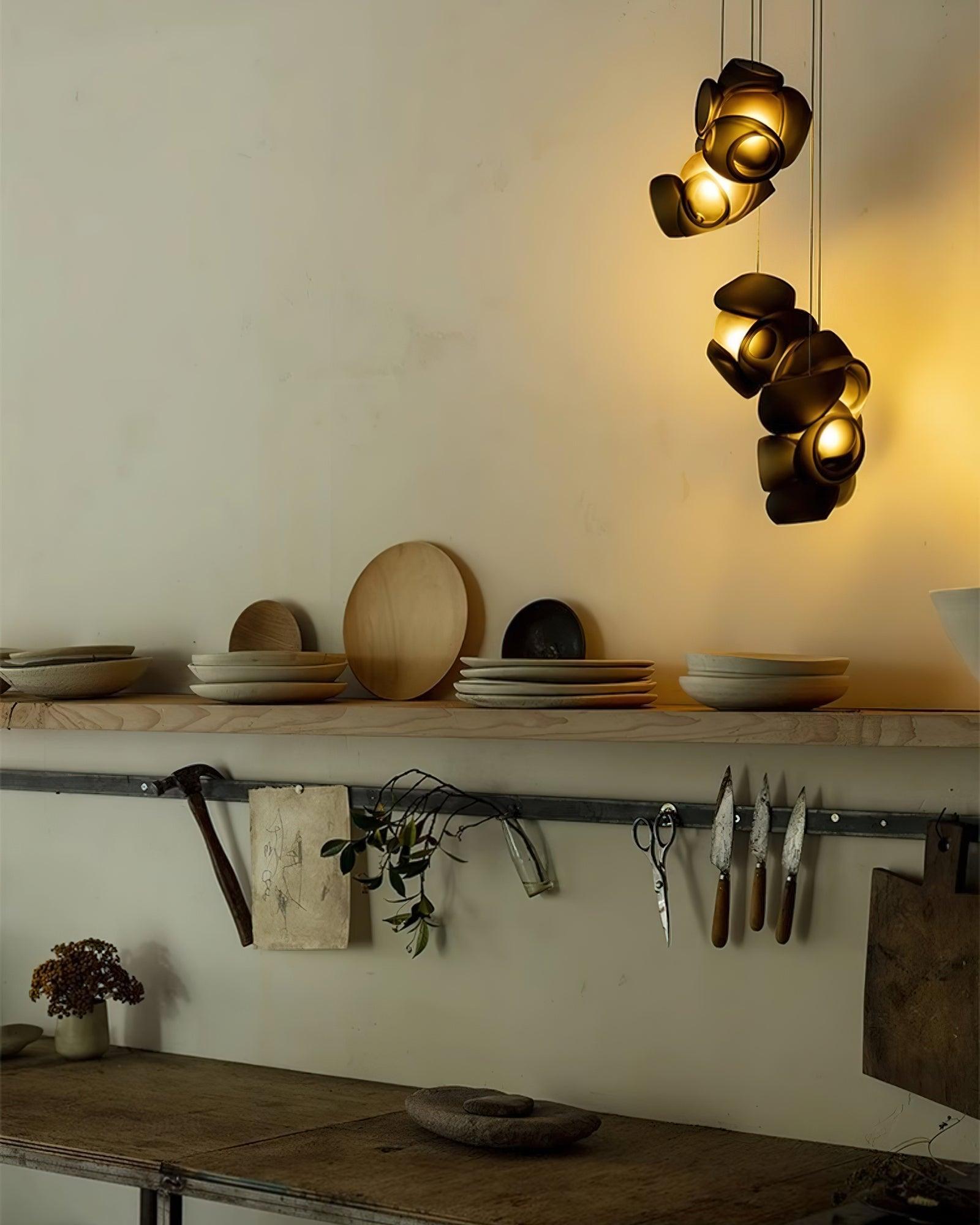 Ursa Bubbles Cluster Glass Pendant Light