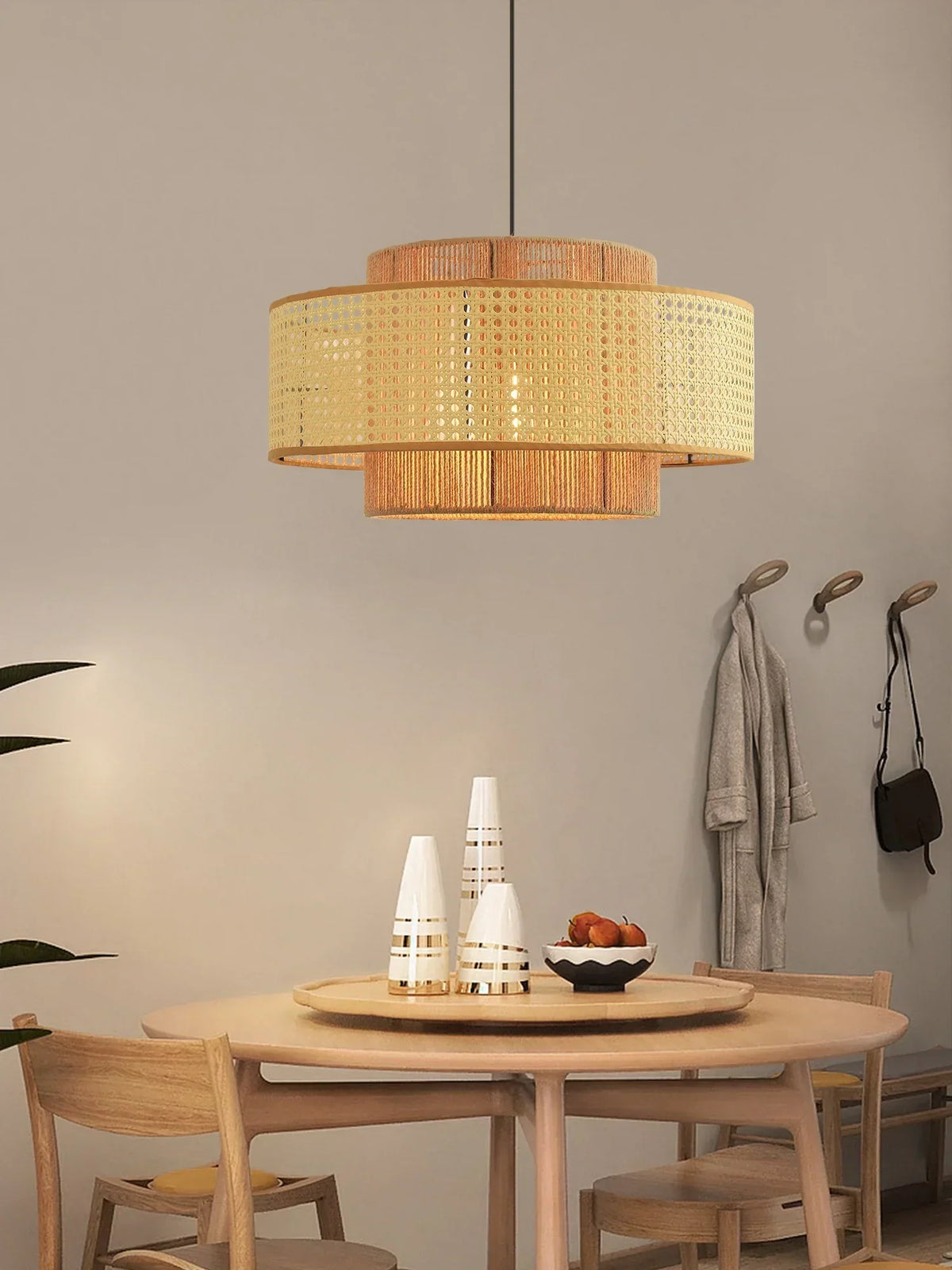 Crigen Concentric Rattan Pendant Light