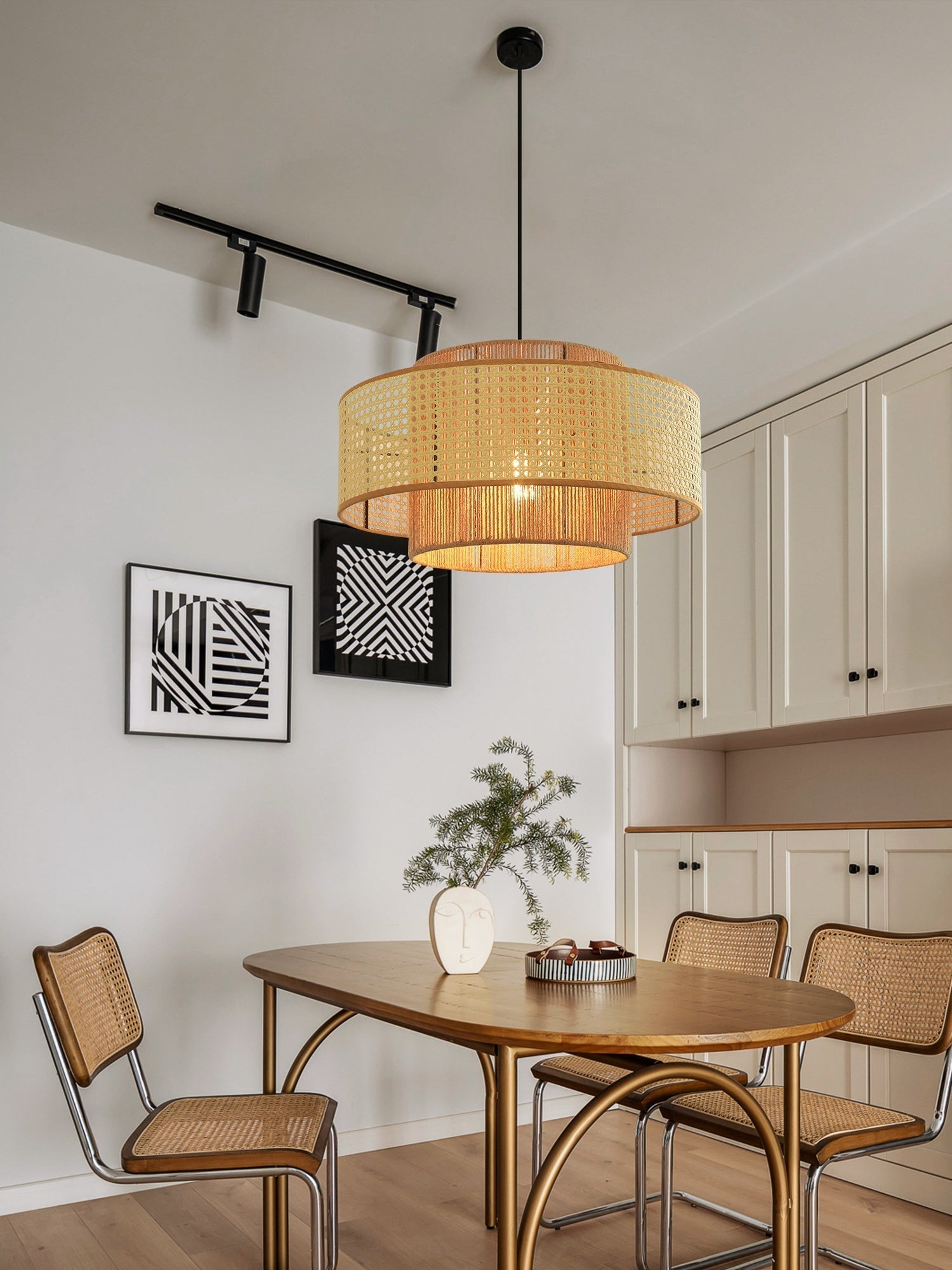 Crigen Concentric Rattan Pendant Light