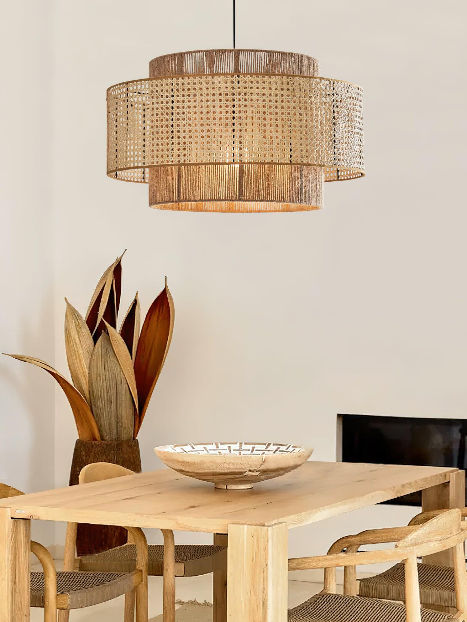 Crigen Concentric Rattan Pendant Light