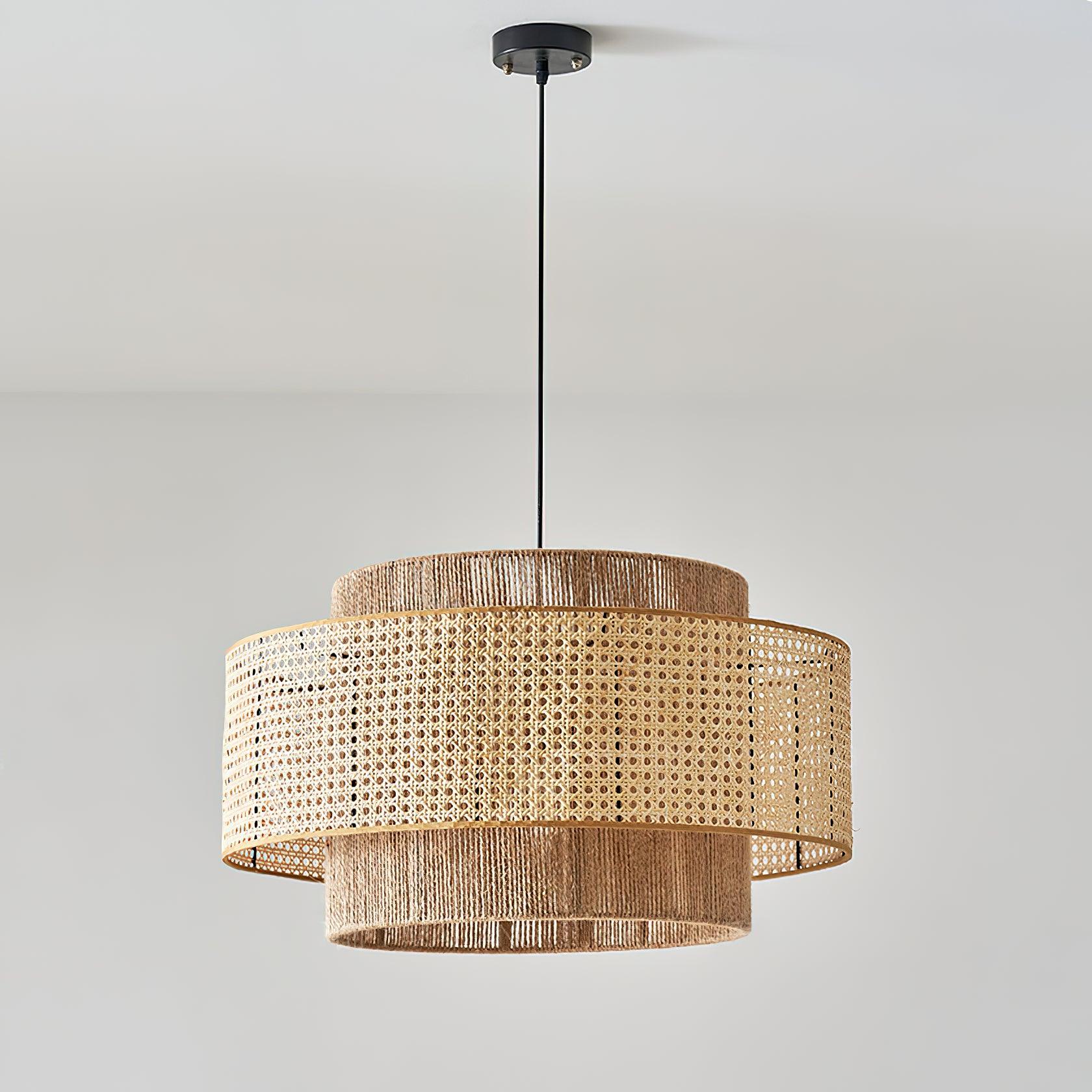 Crigen Concentric Rattan Pendant Light