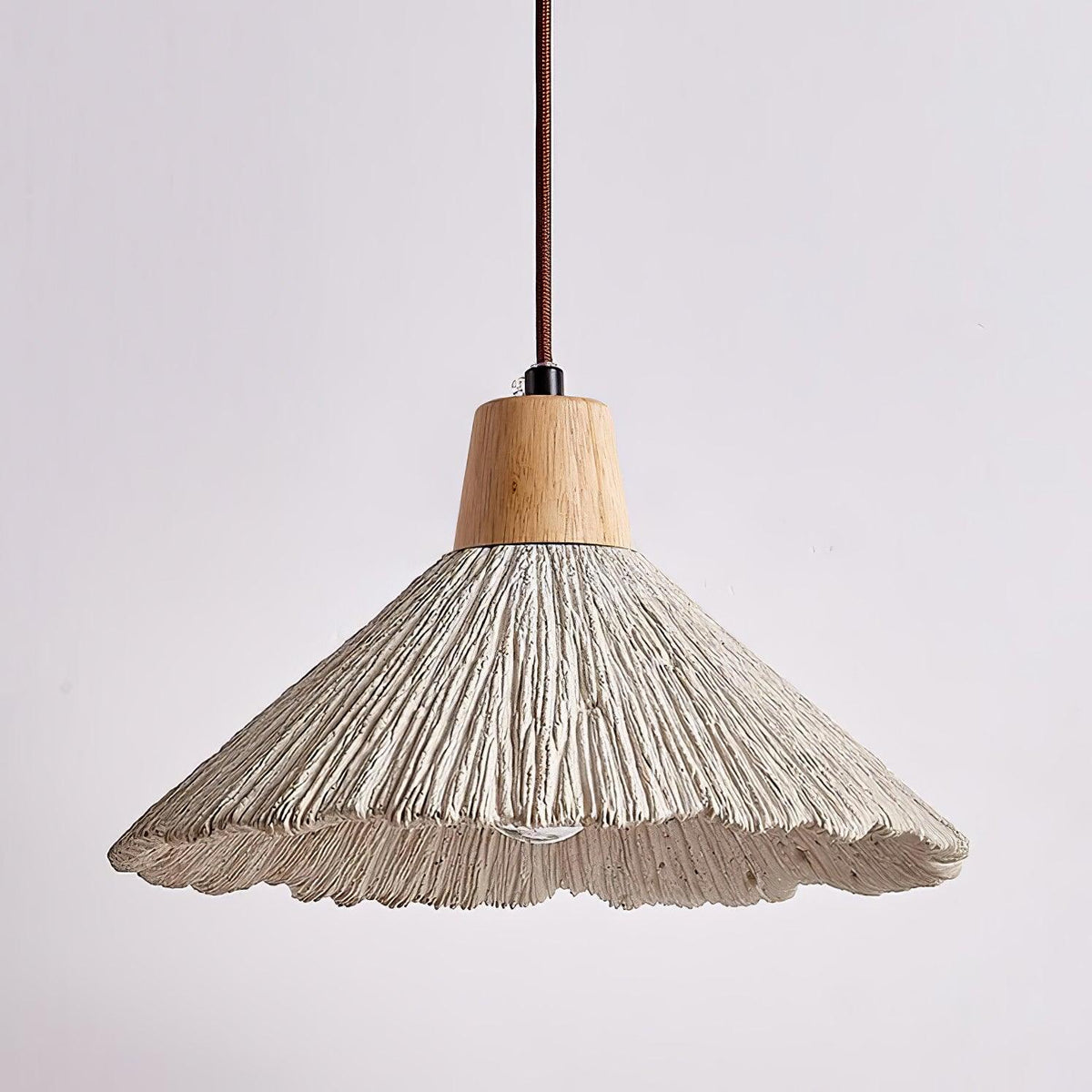 Lirixon Pendant Lamp Concrete Pleated