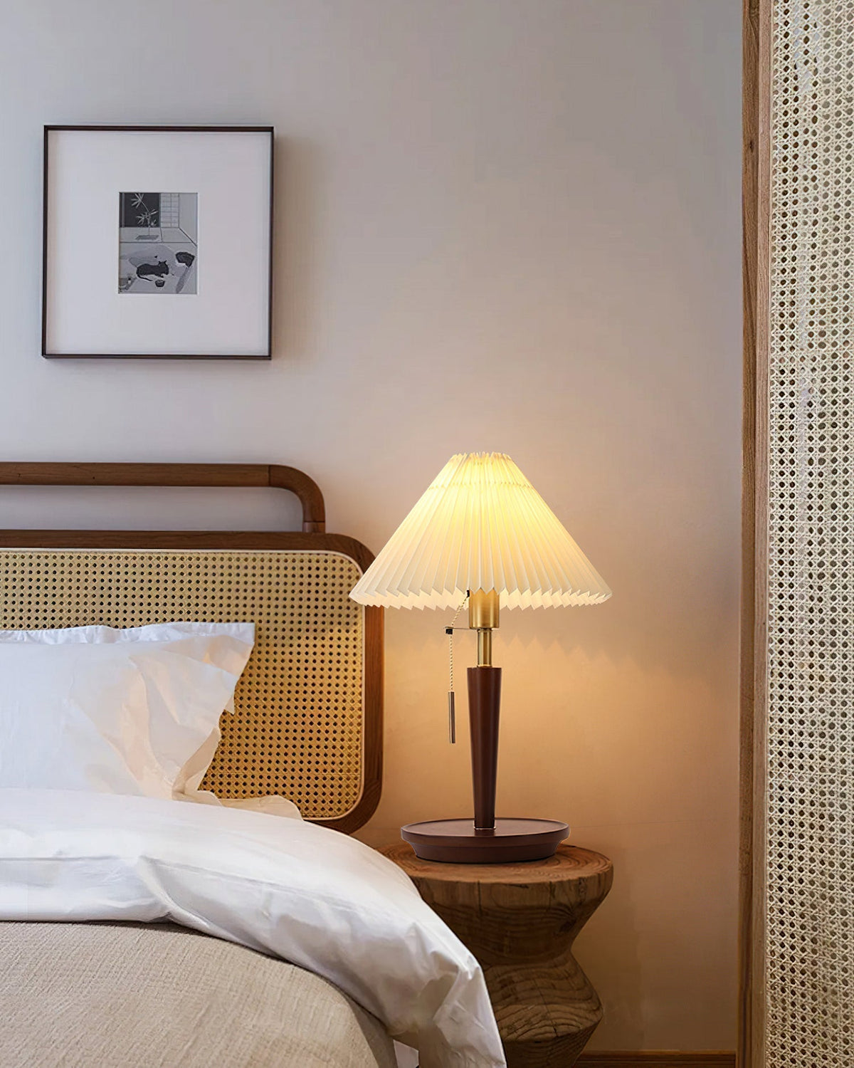 Novace Fabric Wood Table Lamp