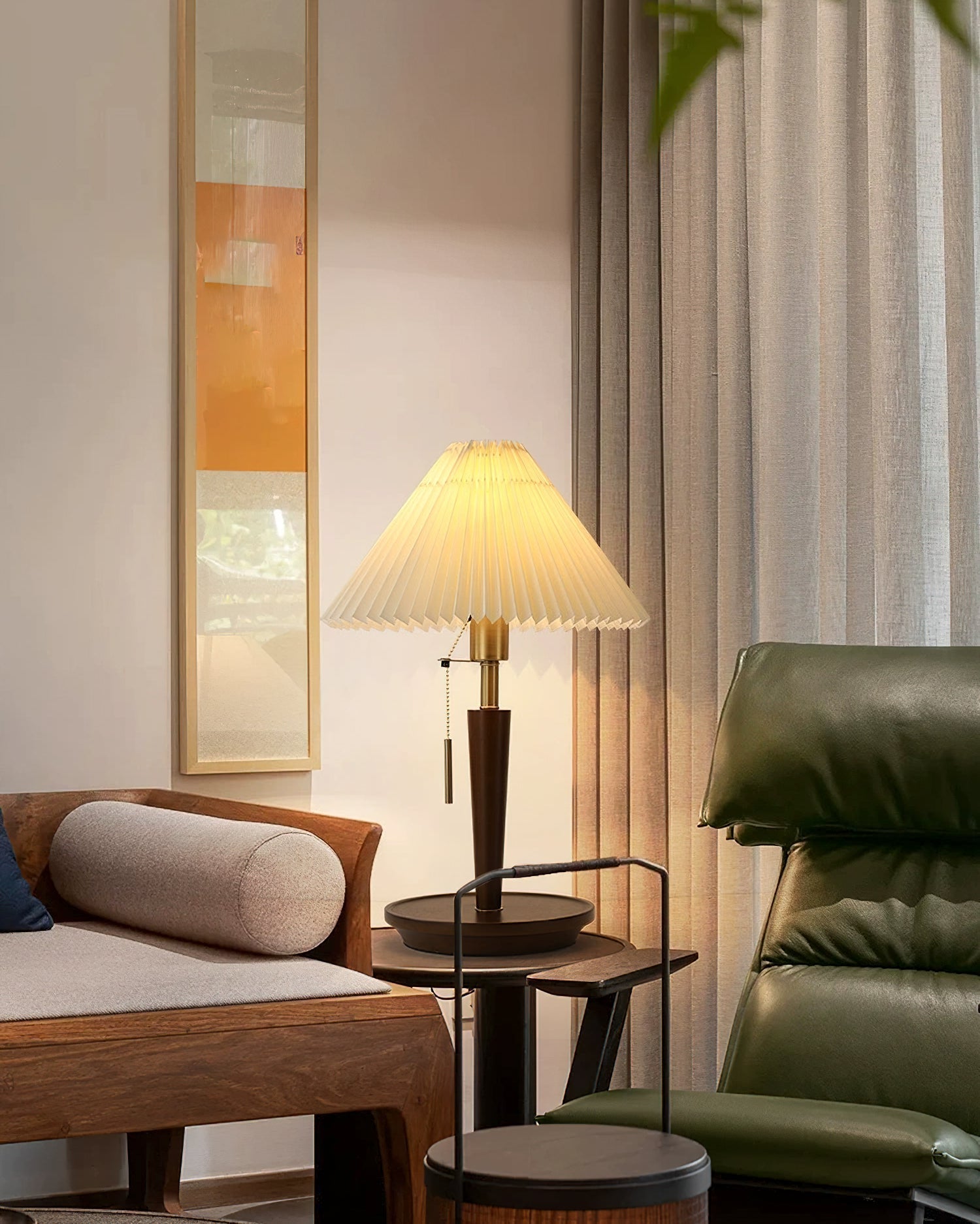 Novace Fabric Wood Table Lamp