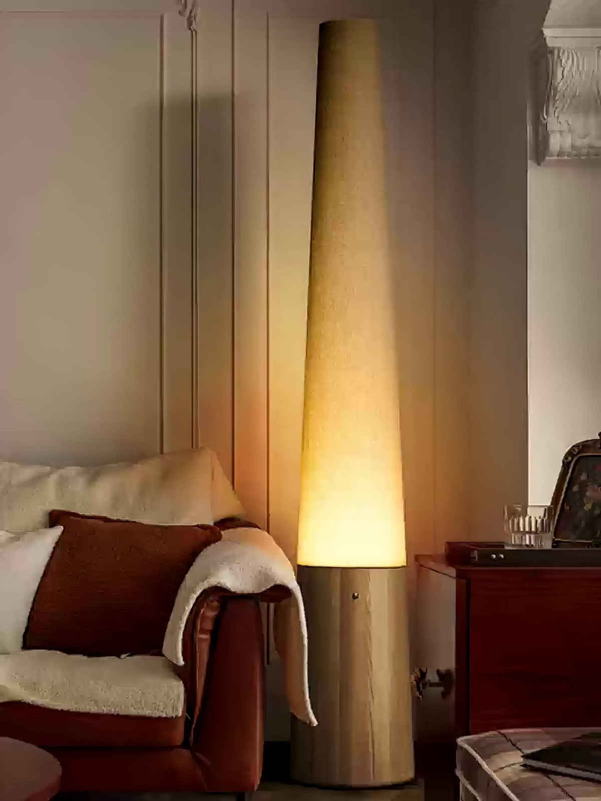 Glow Cone Wooden Floor Lamp