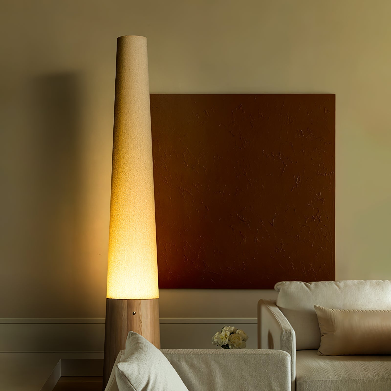 Glow Cone Wooden Floor Lamp