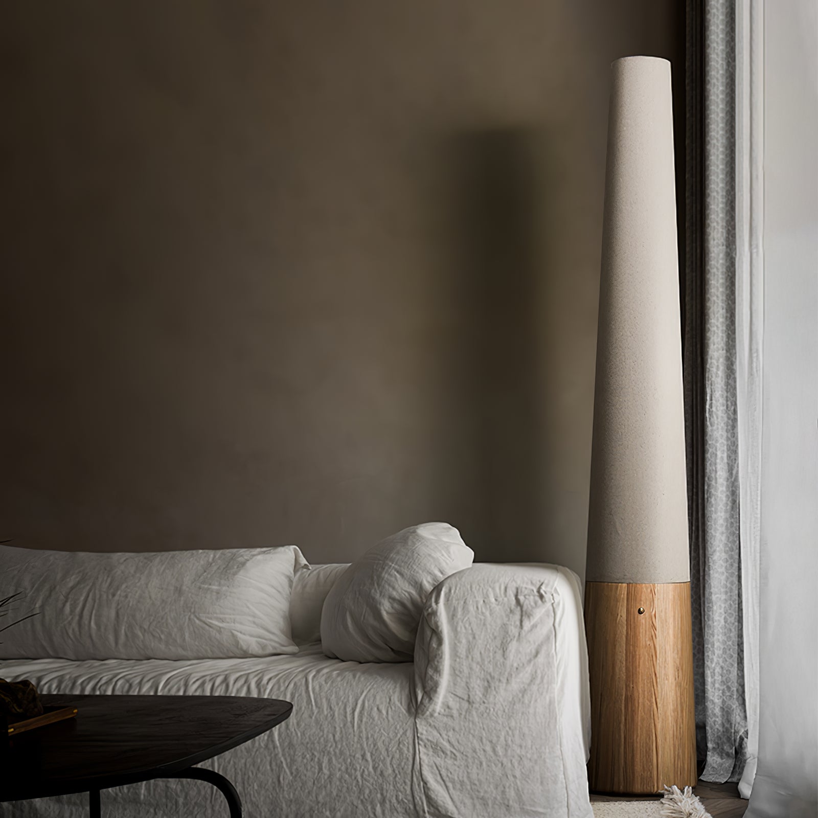 Glow Cone Wooden Floor Lamp