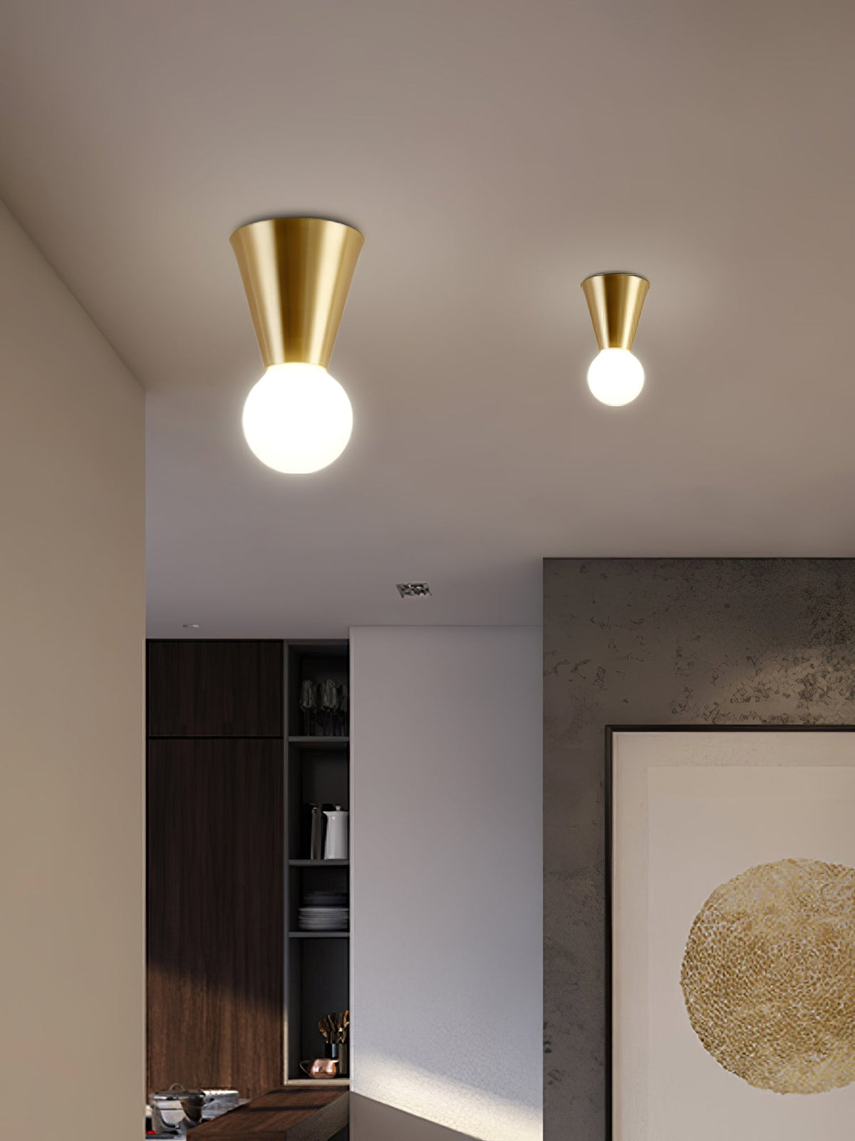 Nycareth Modern Minimalist Glass Ceiling Lamp