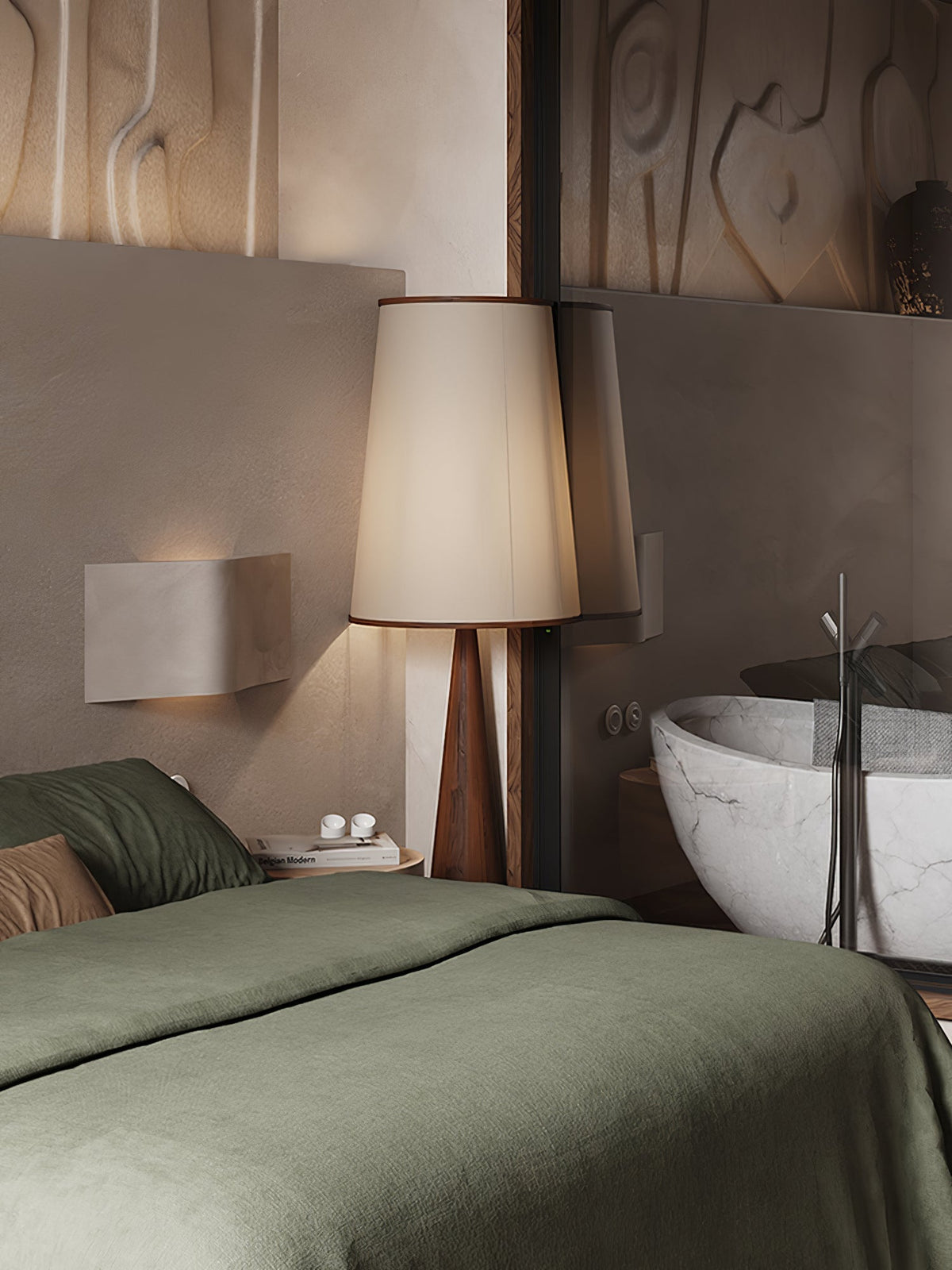 ConeLite Minimalist Wood Conical Floor Lamp